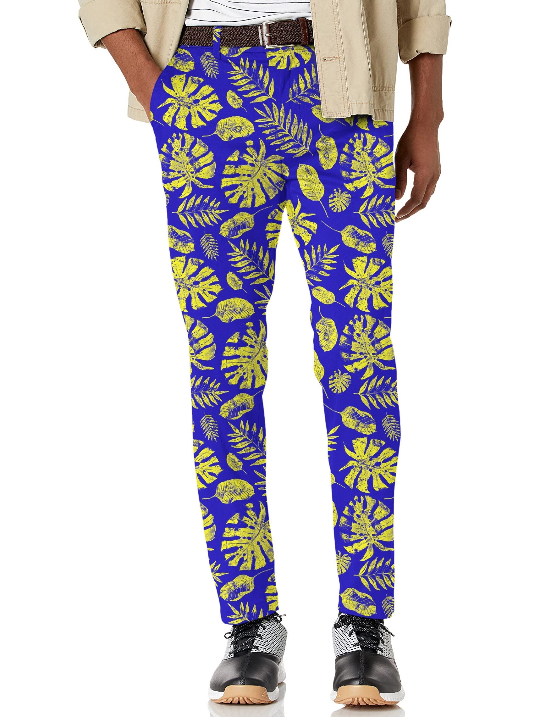 Men's Tropical plants Stretch Golf Pants