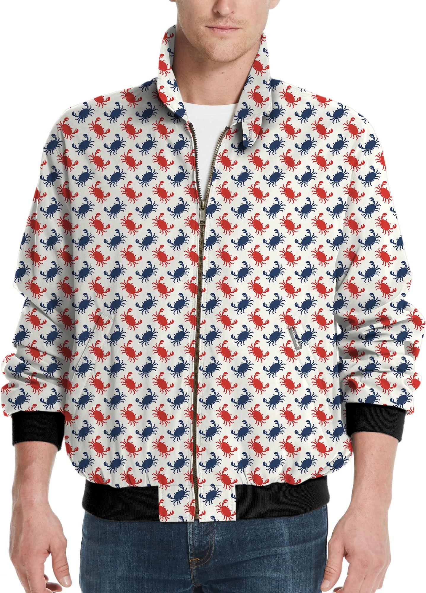 Blue and red Crab-Men's Golf Windbreaker Light Jacket