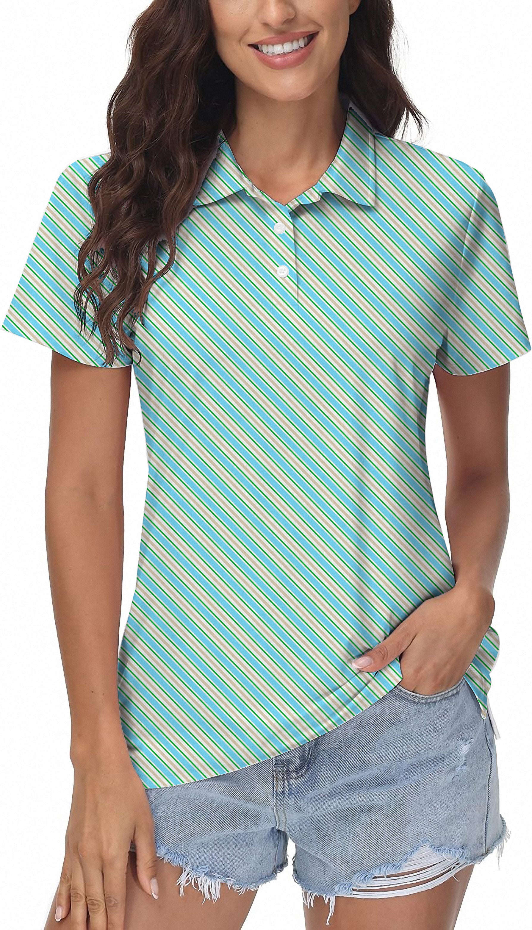 Diagonal stripes Women's Golf Polo