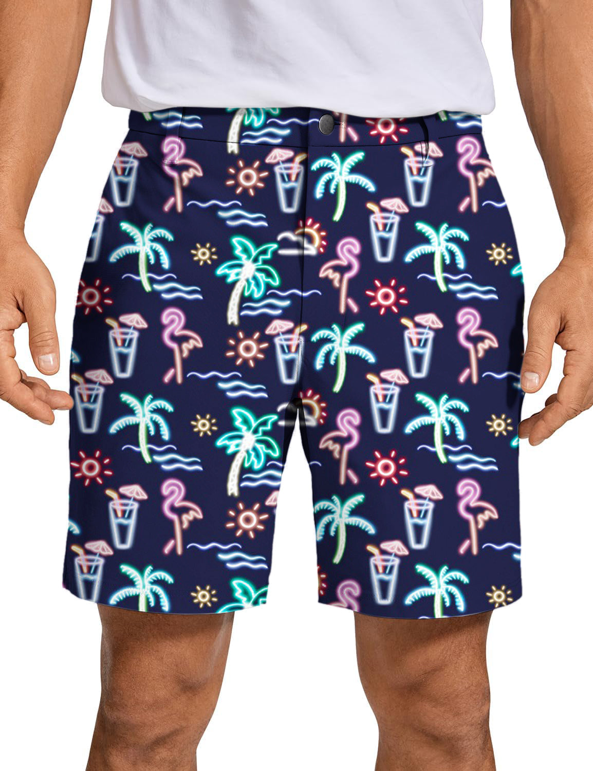 Men's Neon Summer Golf Shorts