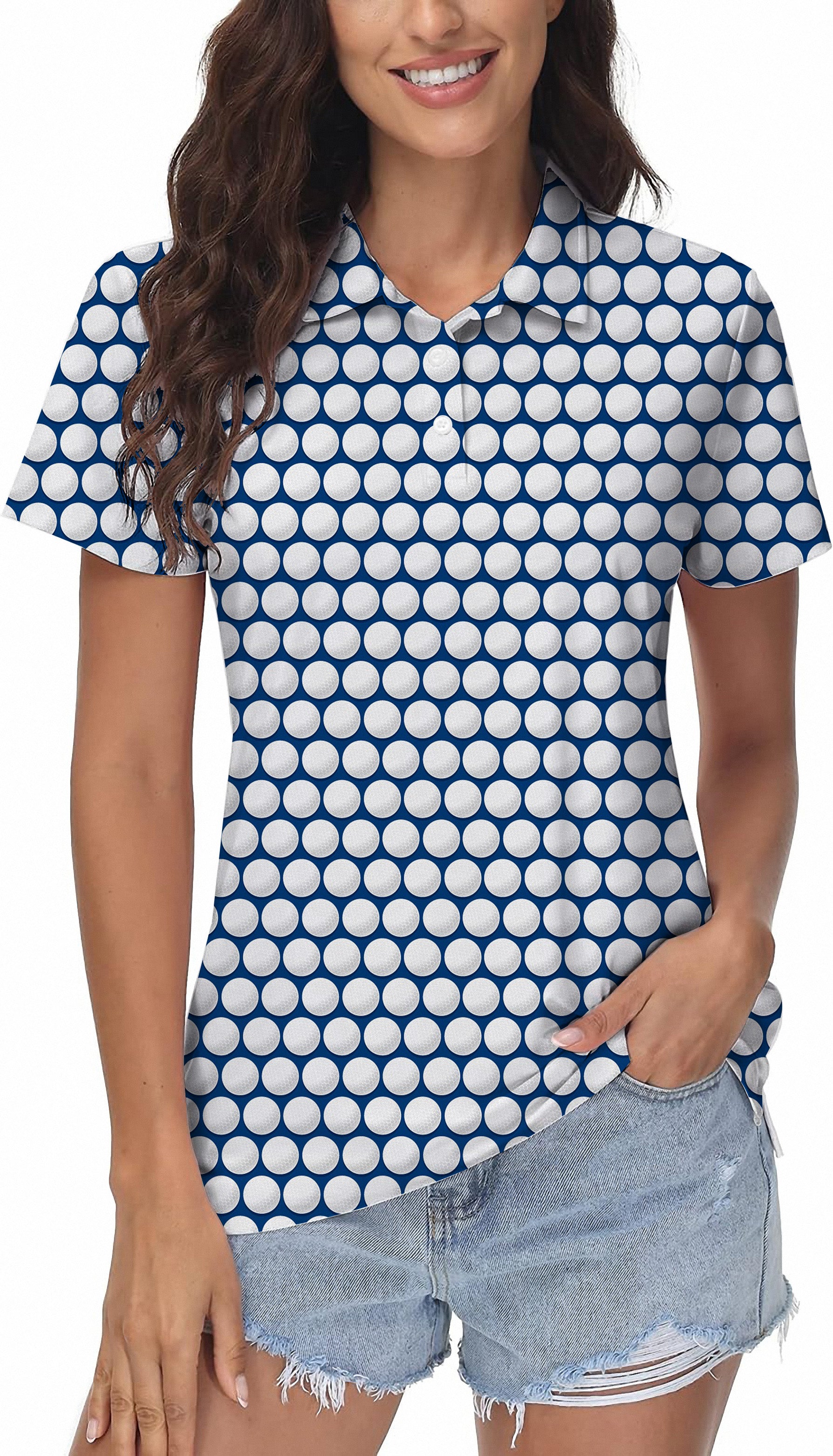 golf ball Women's Golf Polo