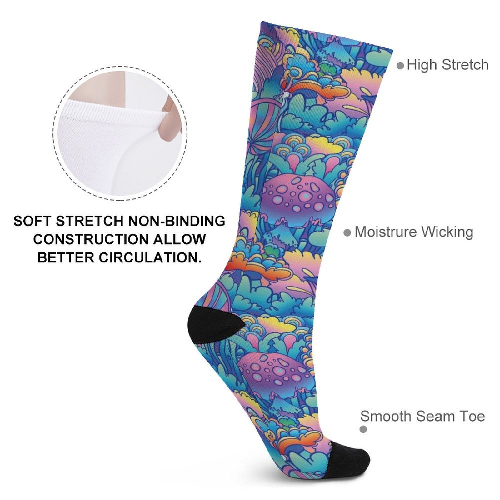 magic mushroom Prined socks Gifts for Men Women