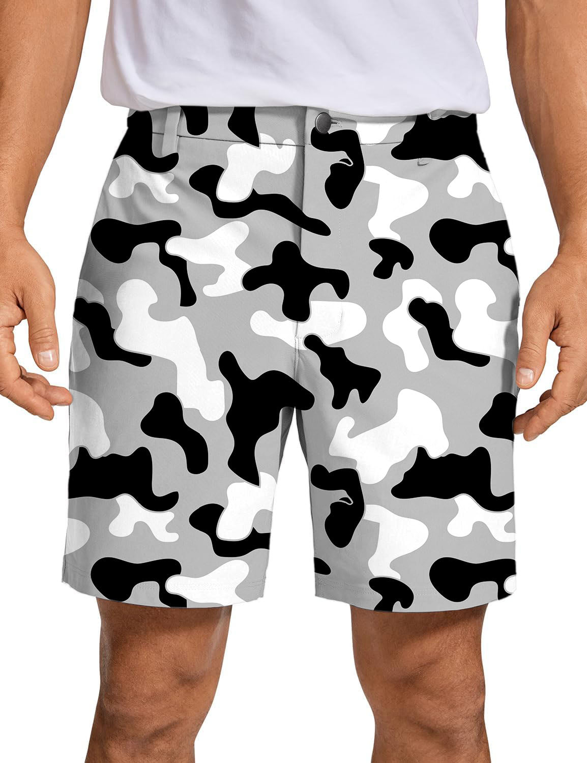 Men Grey camouflage Golf Shorts limited edition