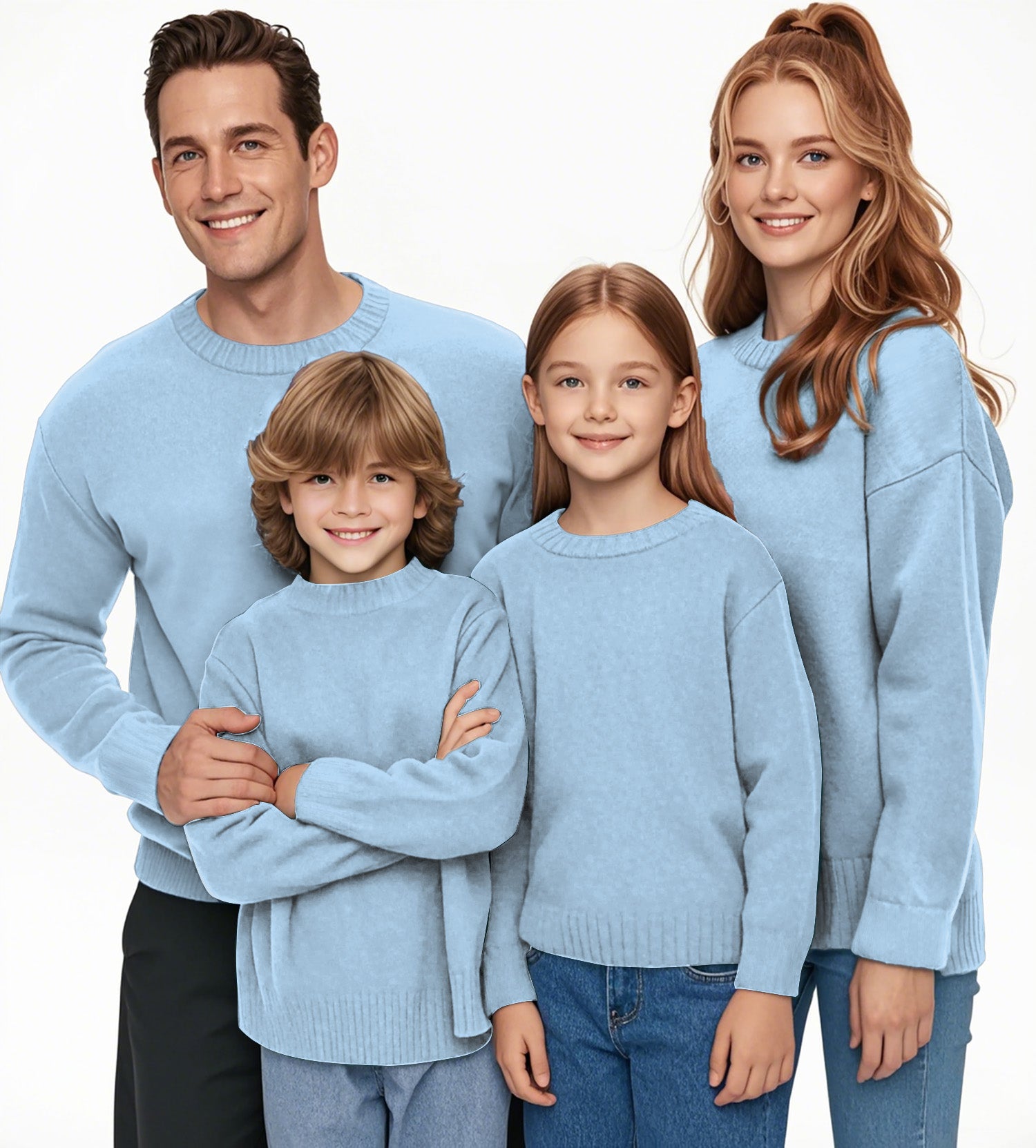 pure sky Crewneck Pullover Ugly Sweater Men Women boy girl family