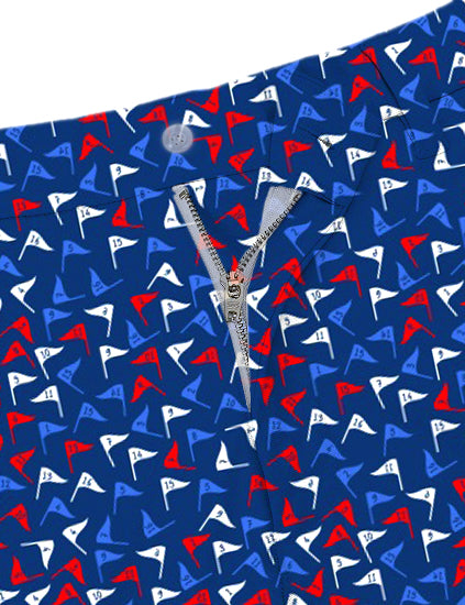 Men Flag Tap Golf Shorts