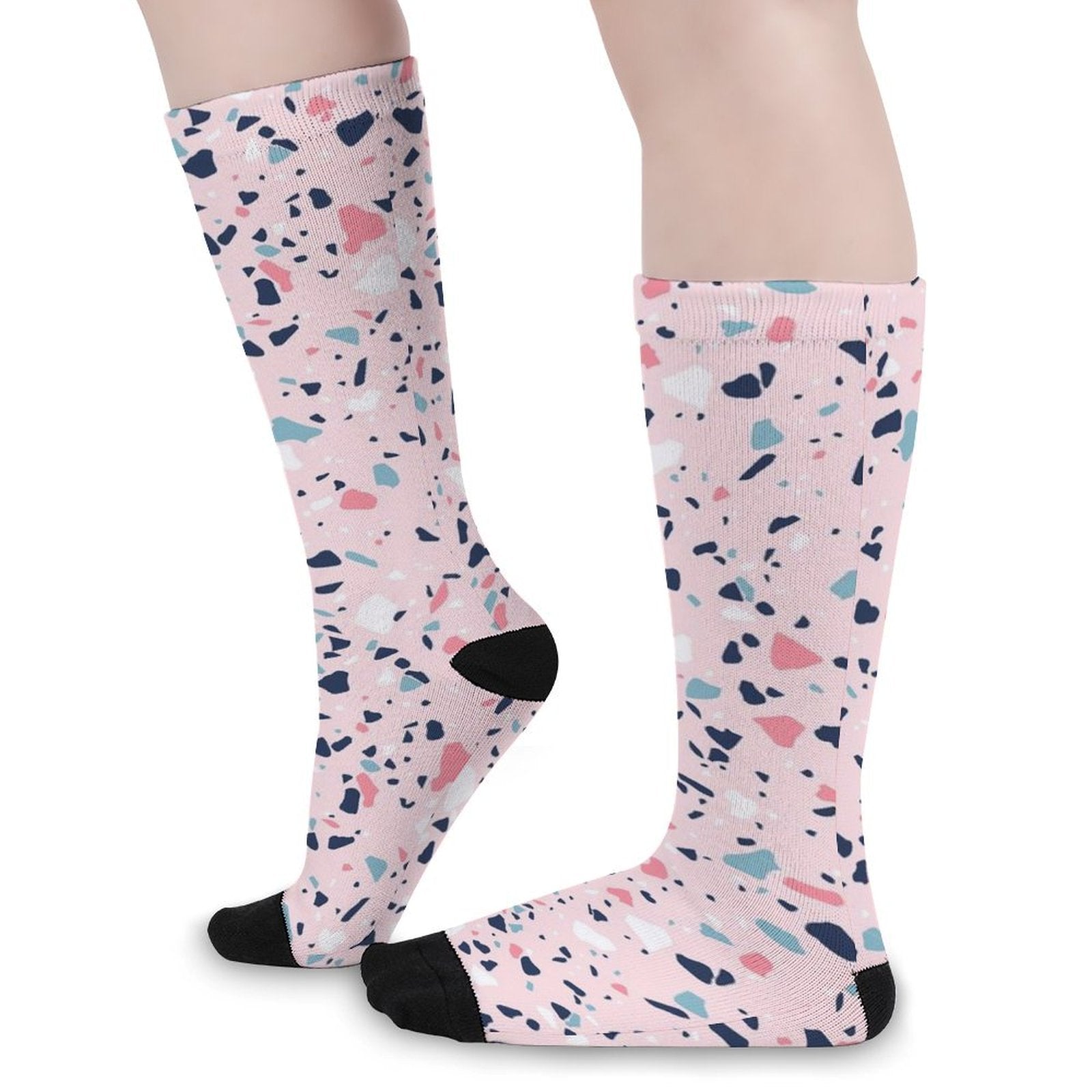 Pink Paint Splatter Prined socks Gifts for Men Women