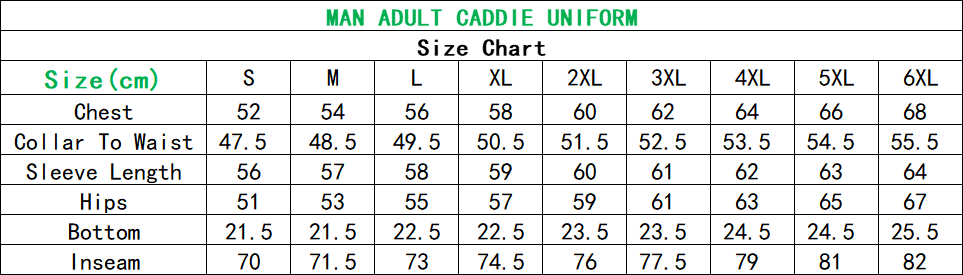 ADULT CADDIE UNIFORM Custom Golf Adult Teenager Coverall Suit Boiler Caddy Halloween Christmas Uniform White Custom Name Birthday