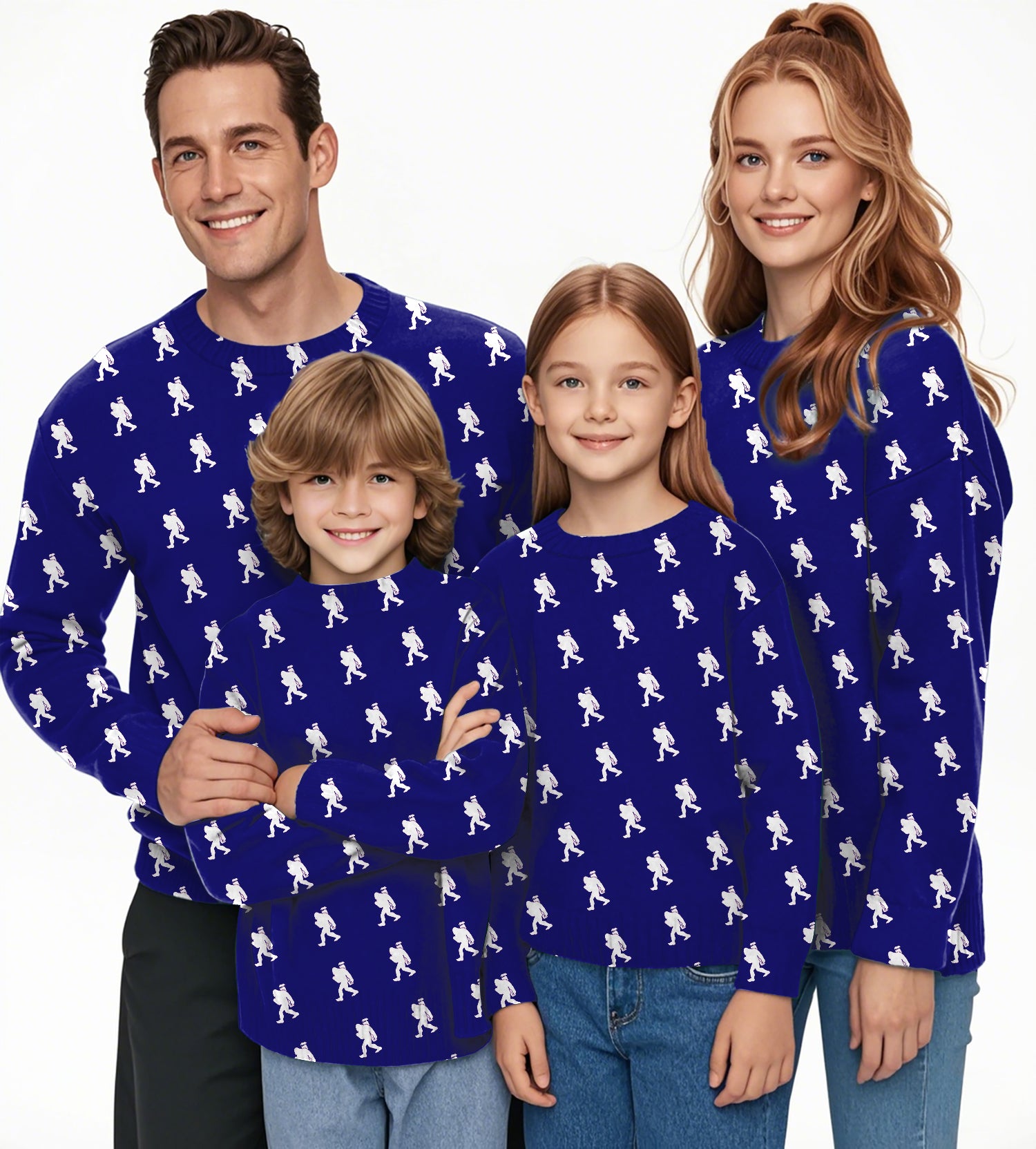 Bigfoot Crewneck Pullover Ugly Sweater Men Women boy girl family