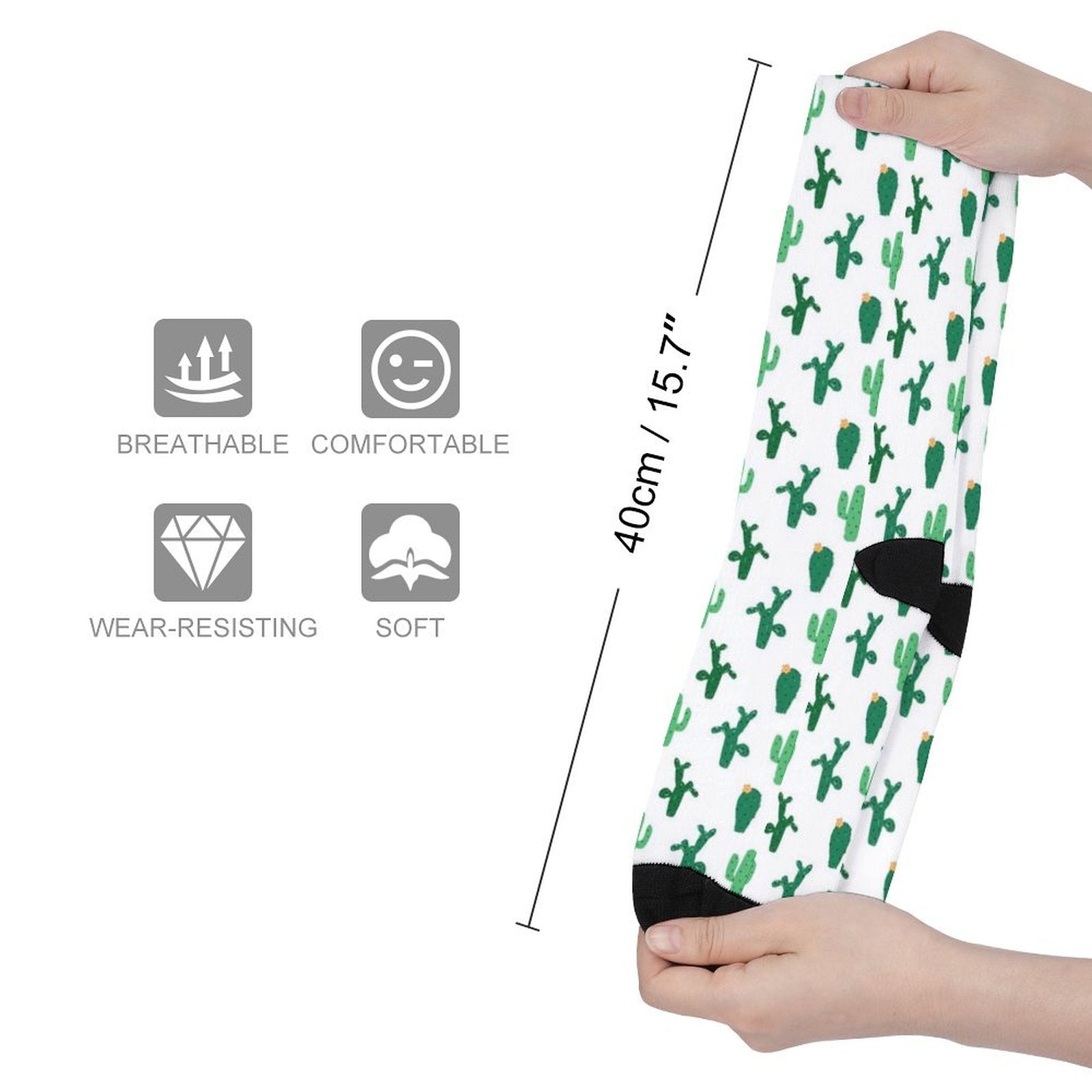 Strange Cactus Prined socks Gifts for Men Women