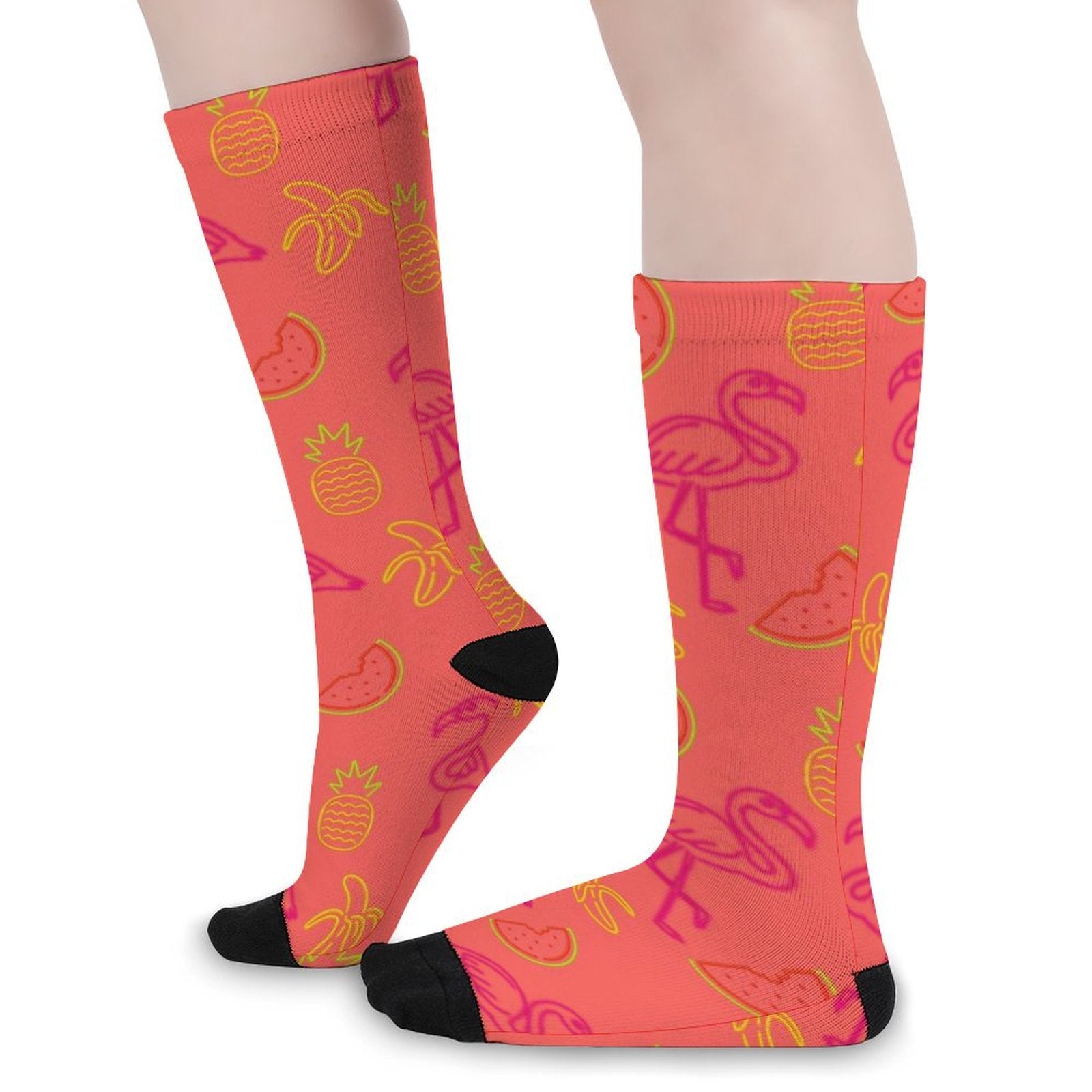 Fruity Flamingo Prined socks Gifts for Men Women