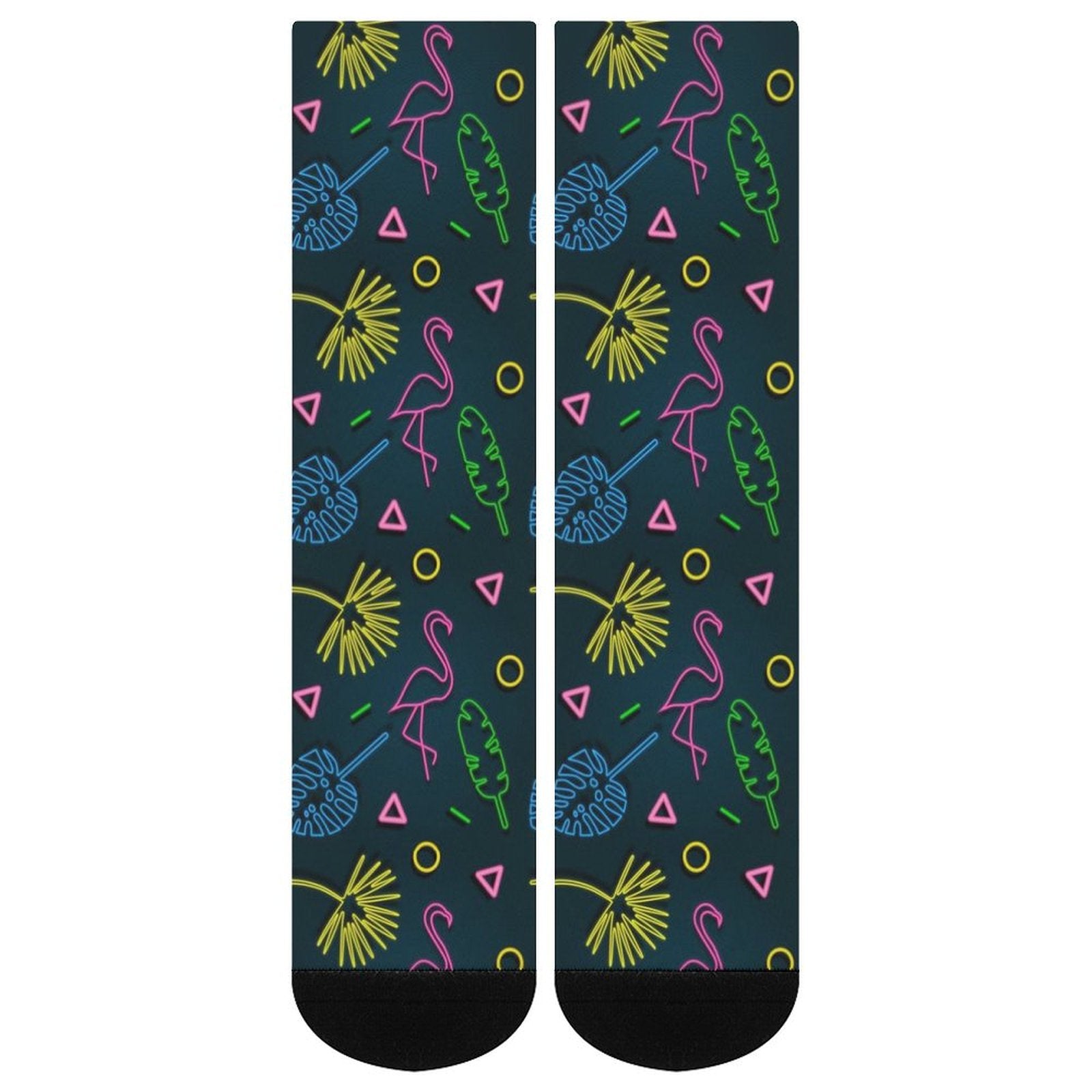 Flamingo neon Prined socks Gifts for Men Women