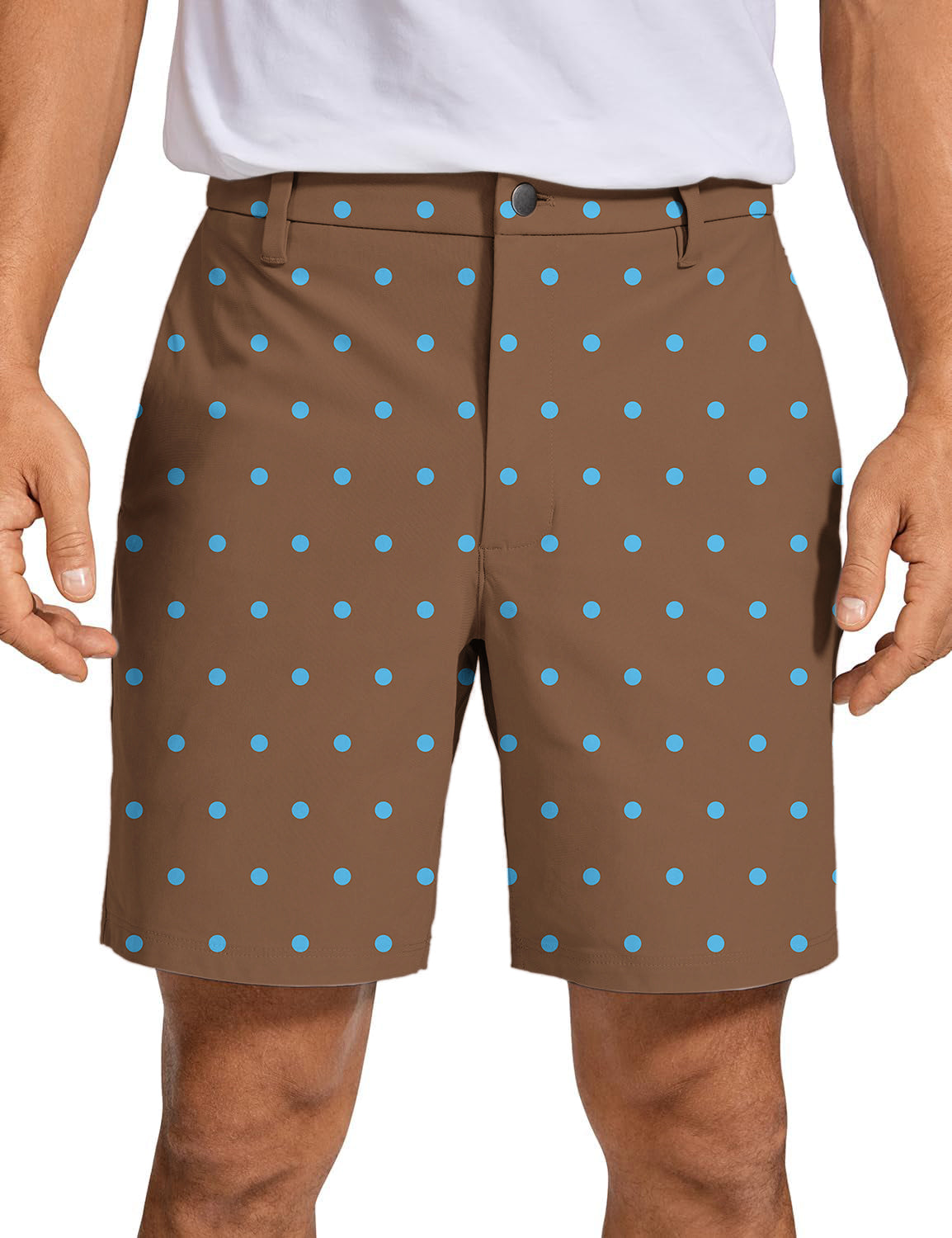 Men's Brown Polka Dots Golf Shorts