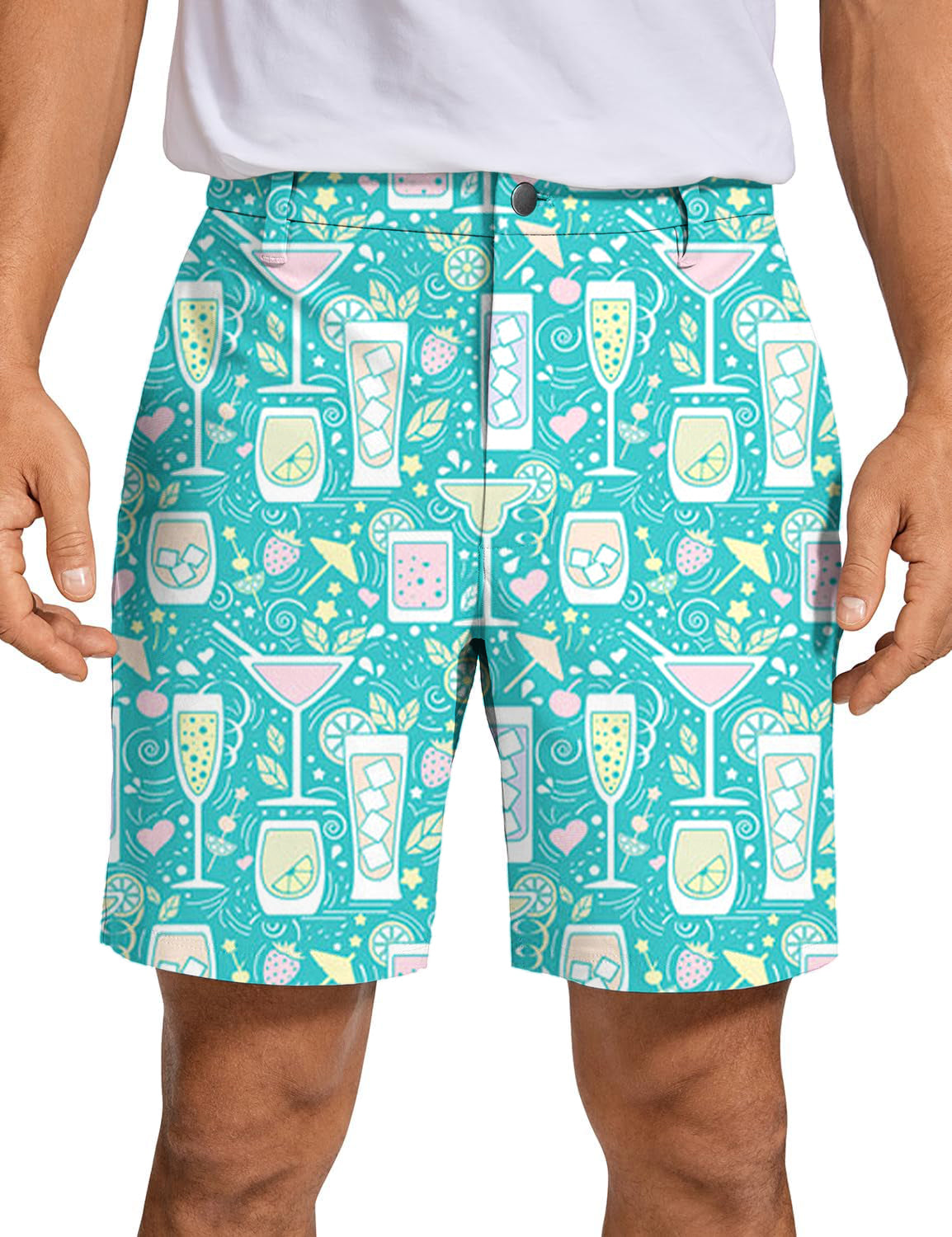 Men's Cocktails-Hello-Summer Golf Shorts