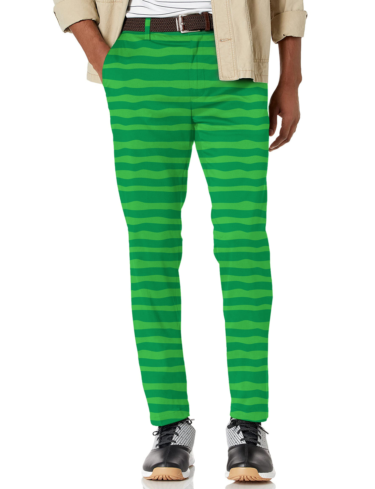 Men's Horizontal watermelon stripes Stretch Golf Pants