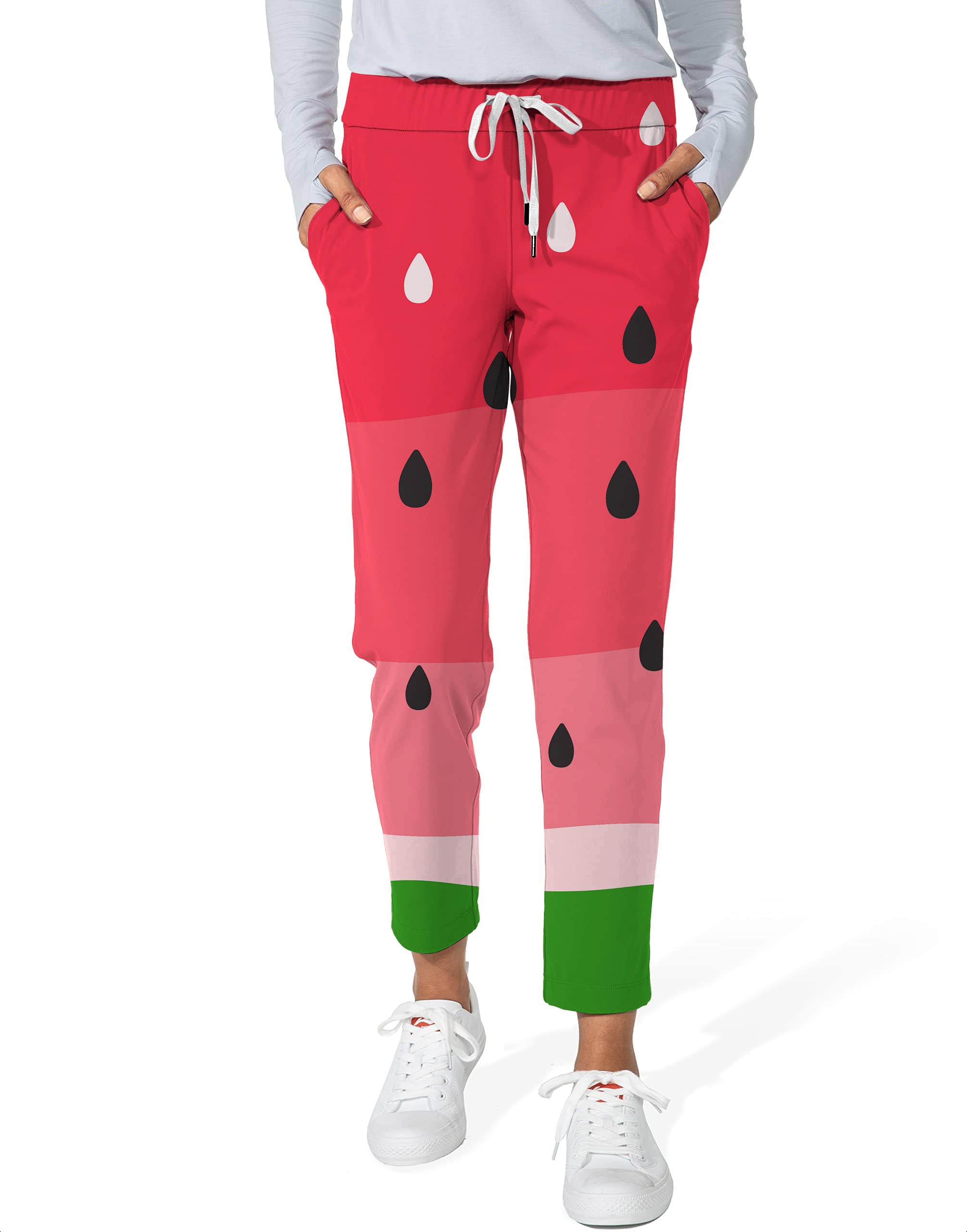watermelon-Women's 7/8 Stretch Ankle Golf Pants