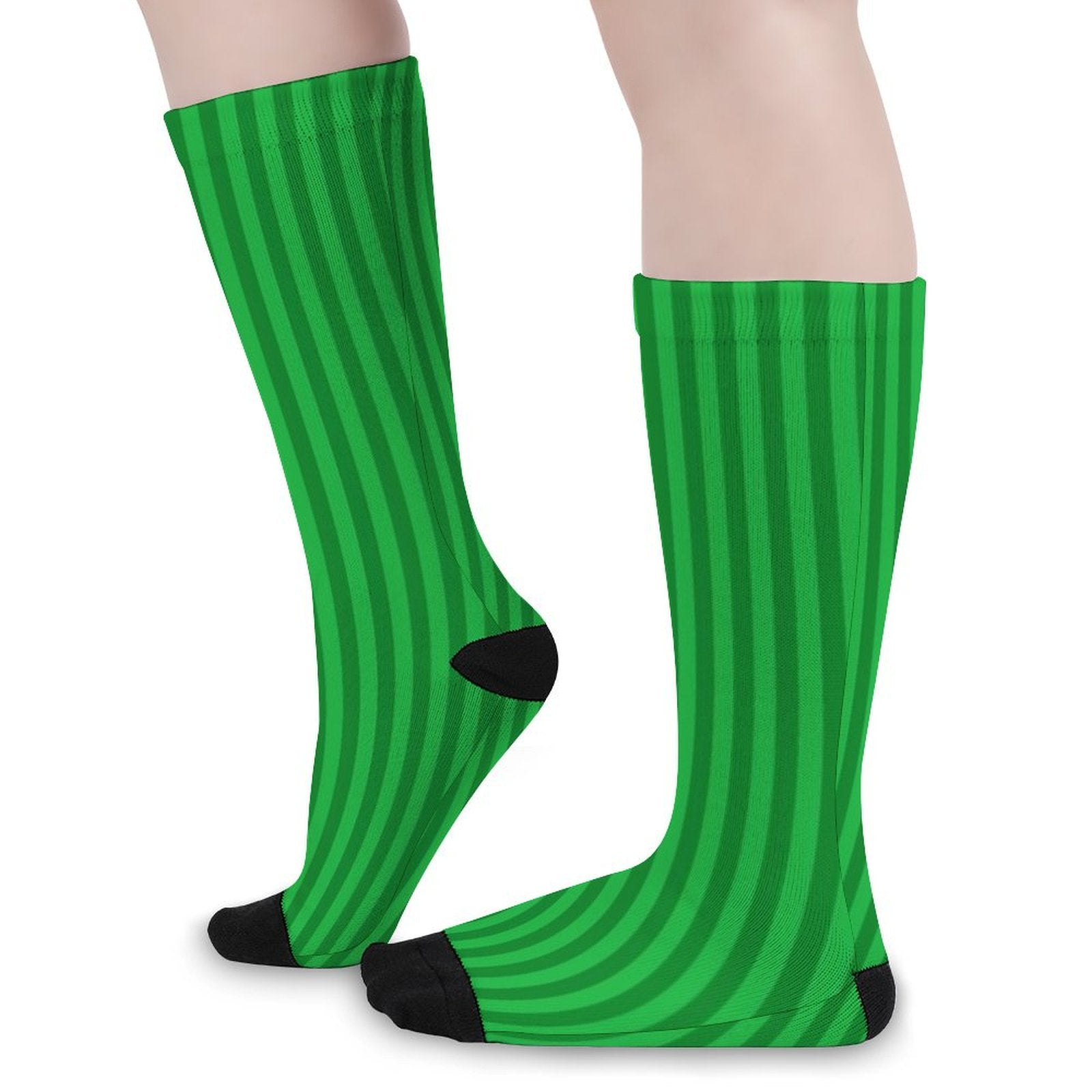 green Vertical stripes Prined socks Gifts for Men Women