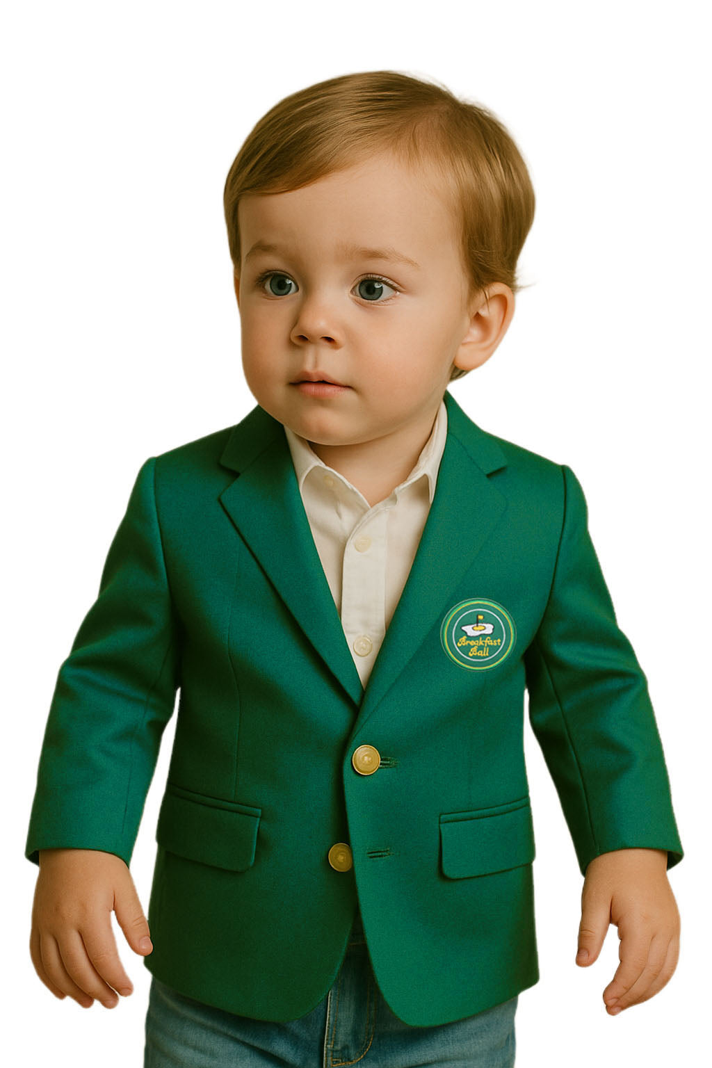 Custom Golf Shorts Suit for kids Golf White-Green Suit Children's