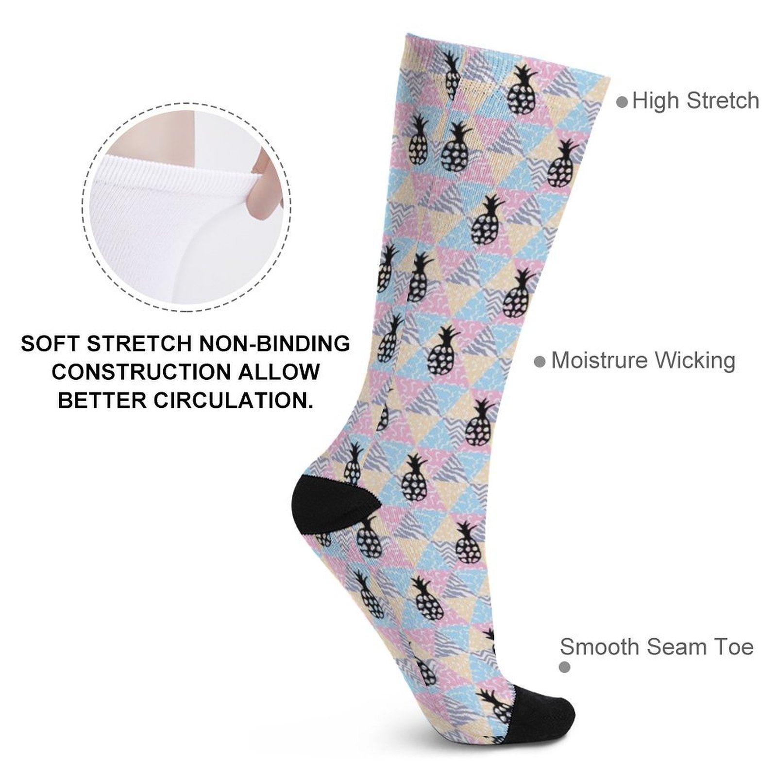 Pineapple Paradise Prined socks Gifts for Men Women
