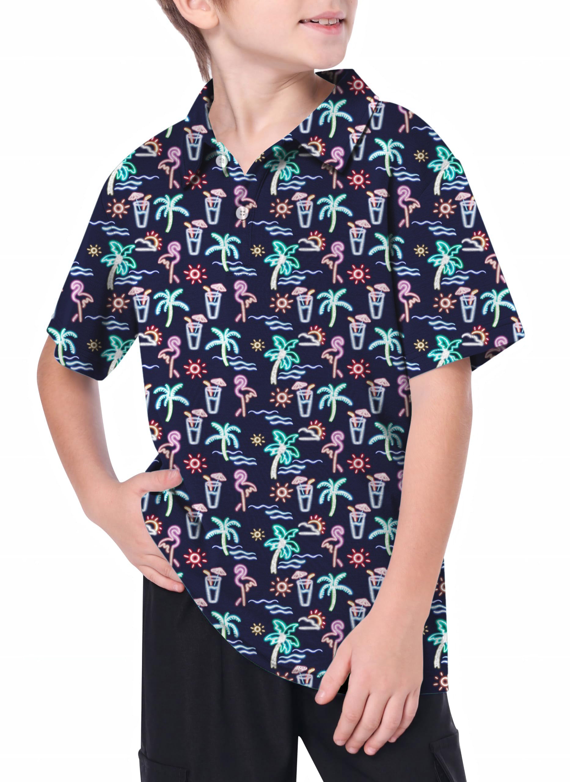Youth Neon Summer Golf Polo