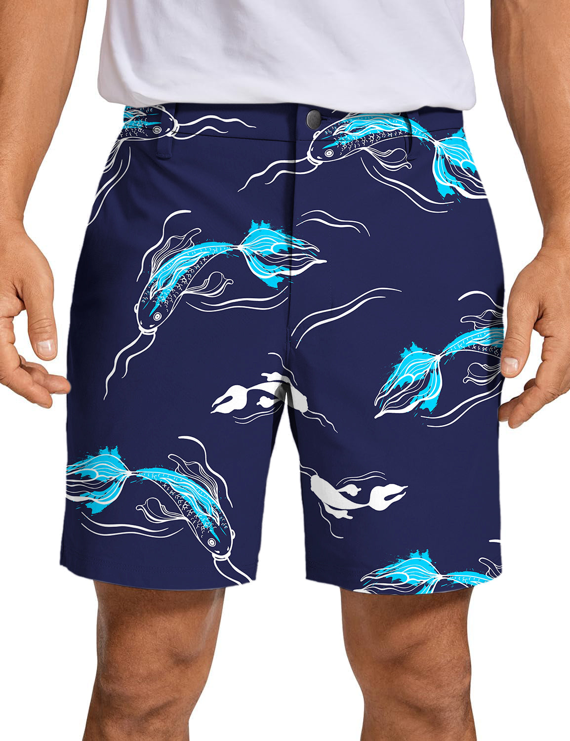 Men's Diamond Accents Fish Golf Shorts