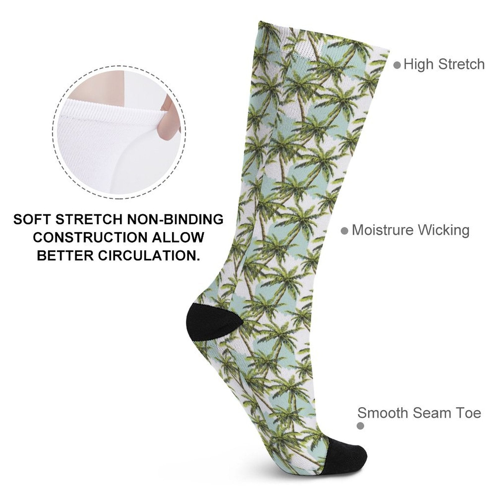Coconut trees Prined socks Gifts for Men Women