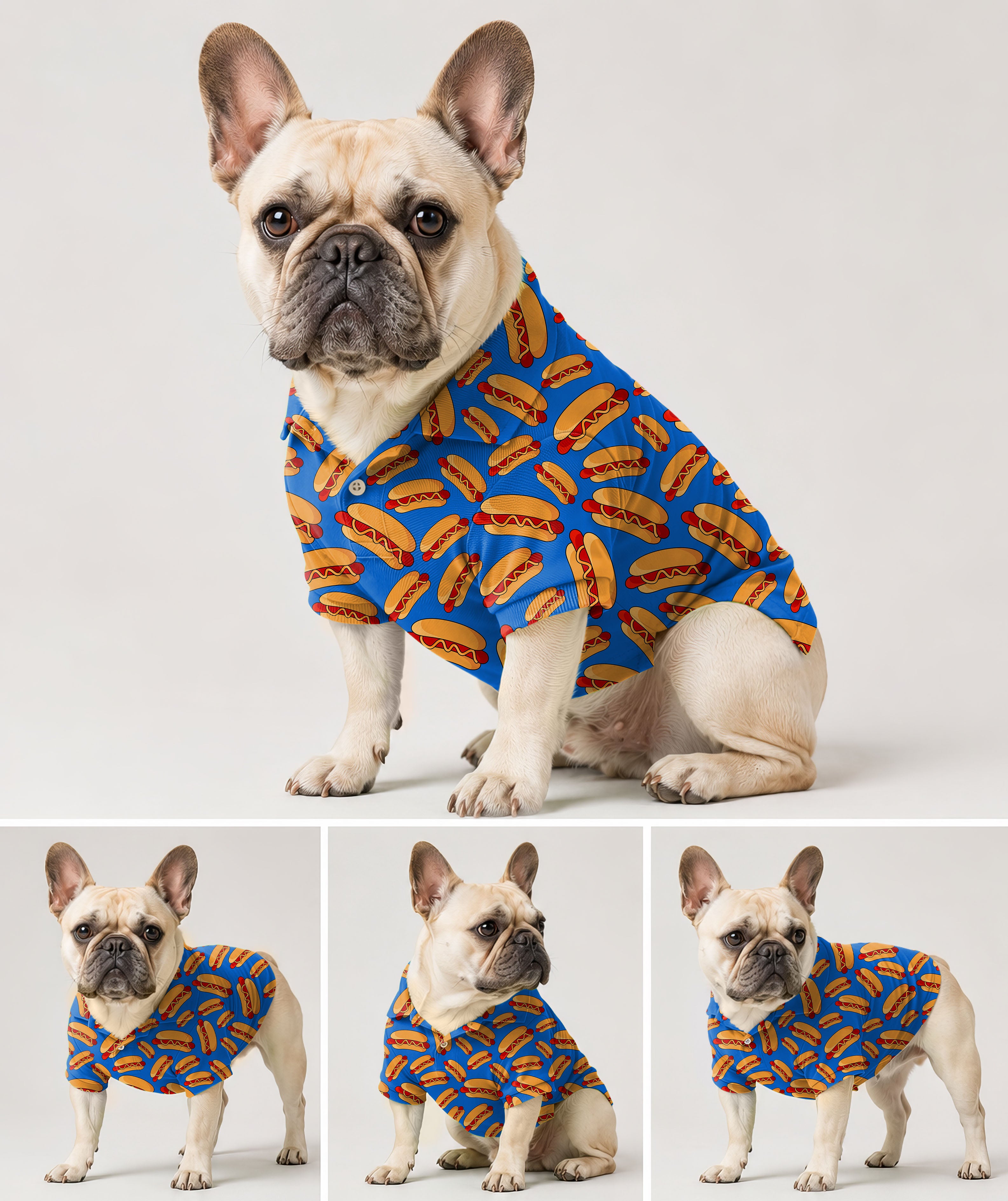 Dog's hot dog golf polo