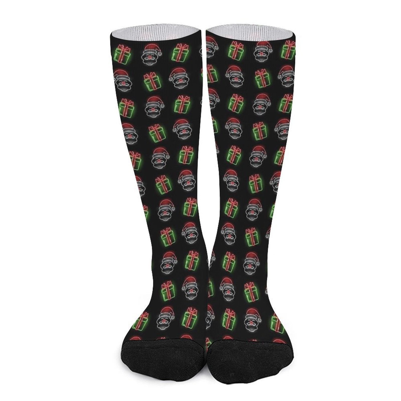 Neon Santa's Gifts Prined socks Gifts for Men Women