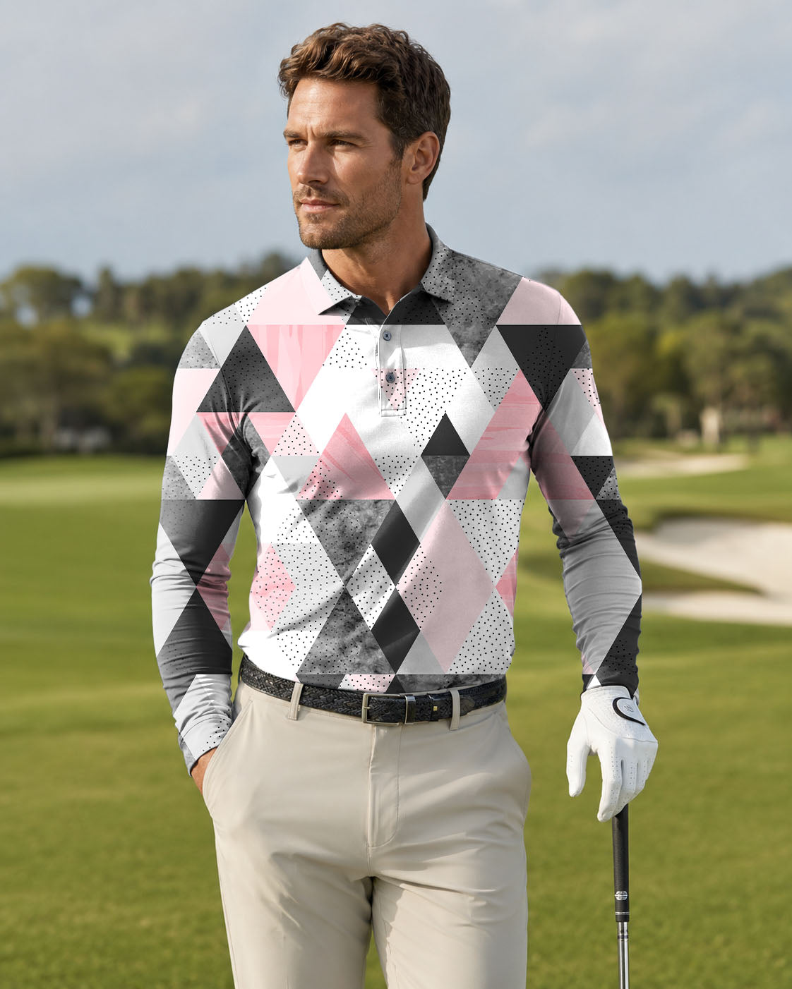 Men's On Par golf Long-sleeved Polo
