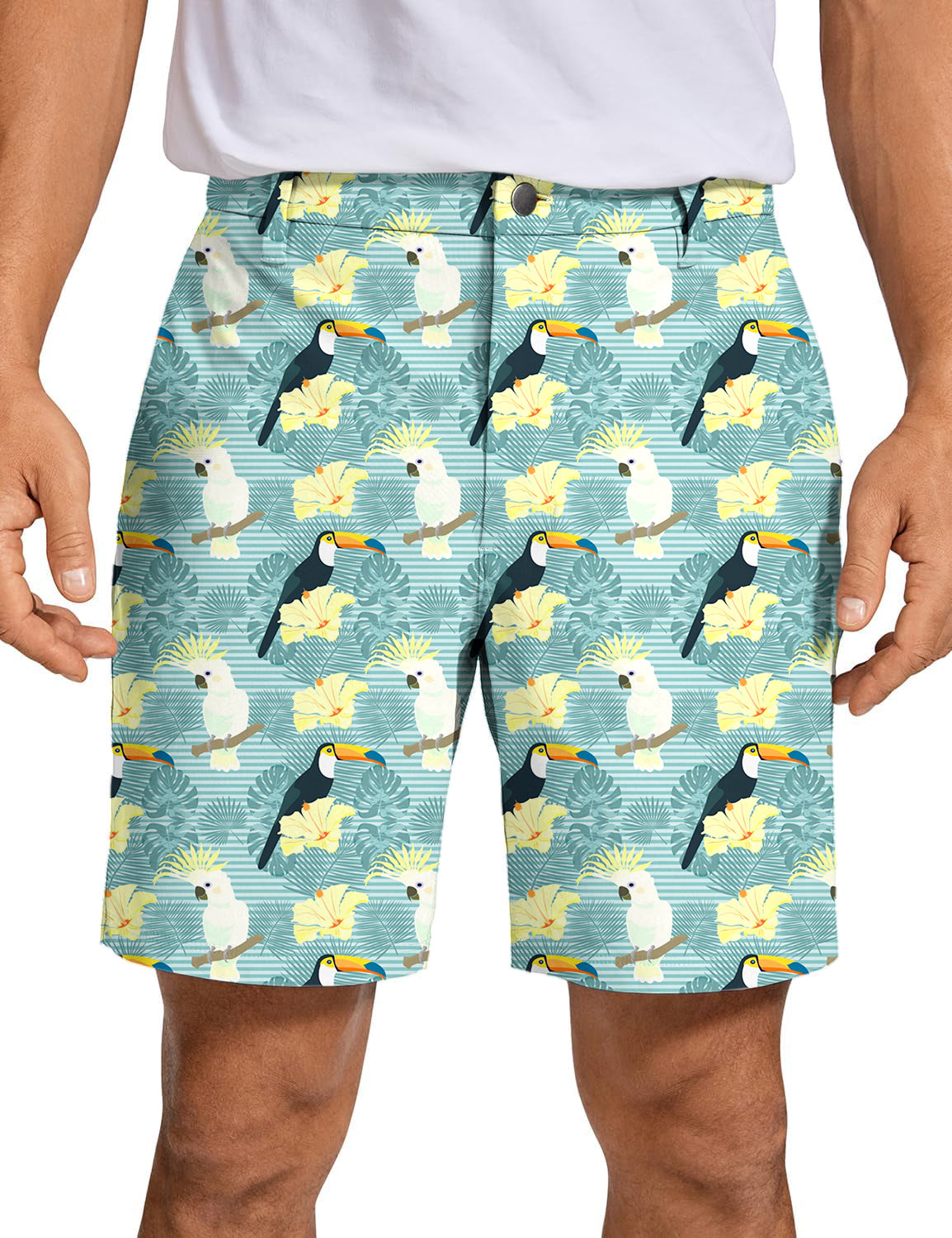 Men's Flamingo flowers Golf Shorts