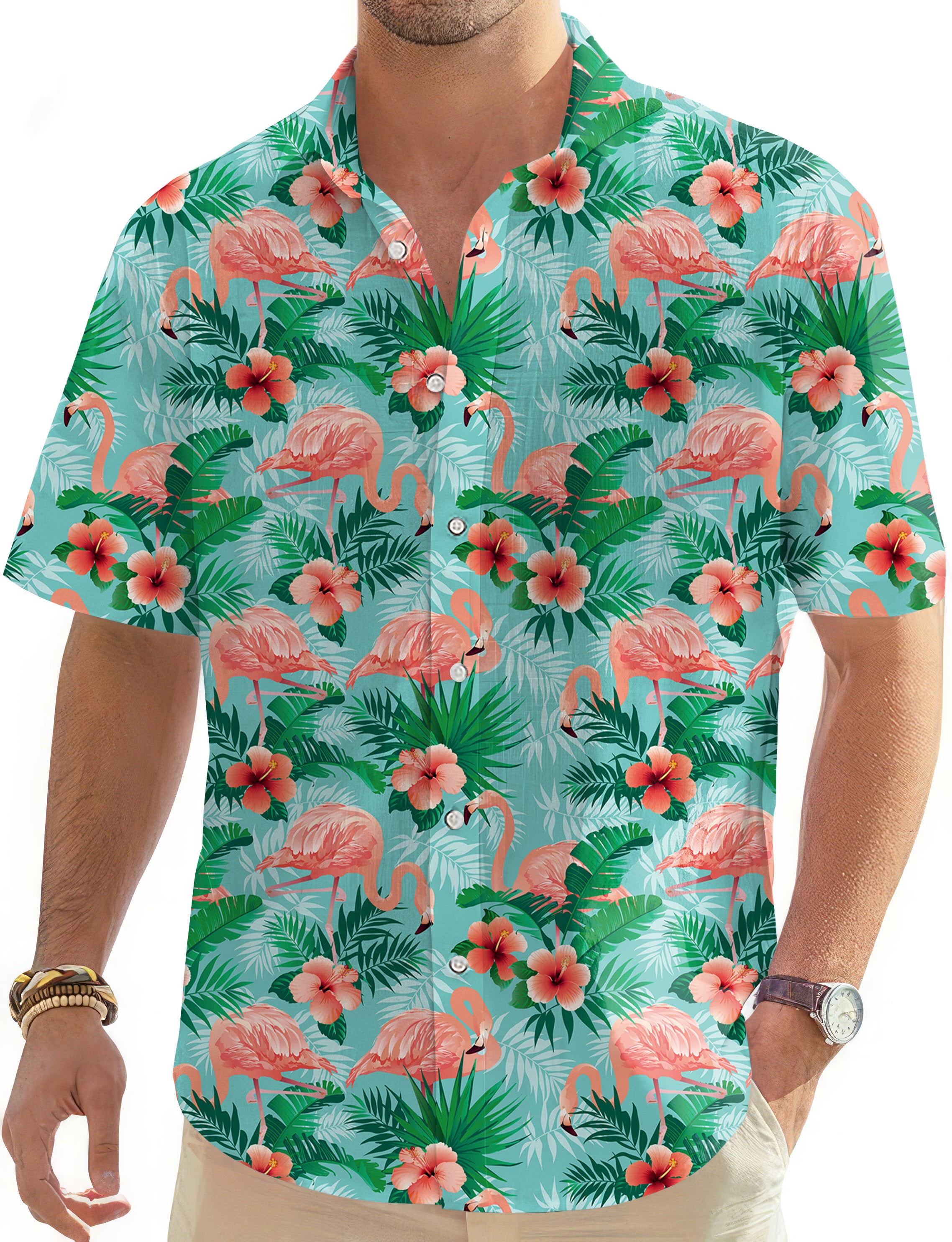 Pau Hana Men's Golf Hawaiian Shirts Button Down Shirt