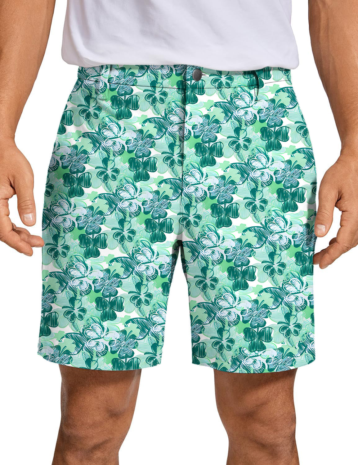 Men's Four leaf clover Golf Shorts