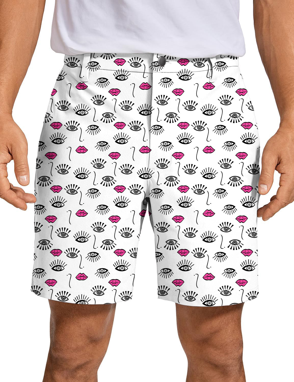 Men's Sexy red lips Golf Shorts