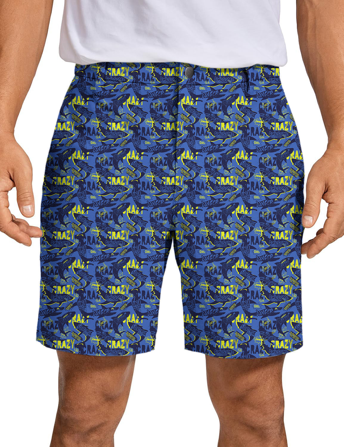 Men's awesome shark Golf Shorts
