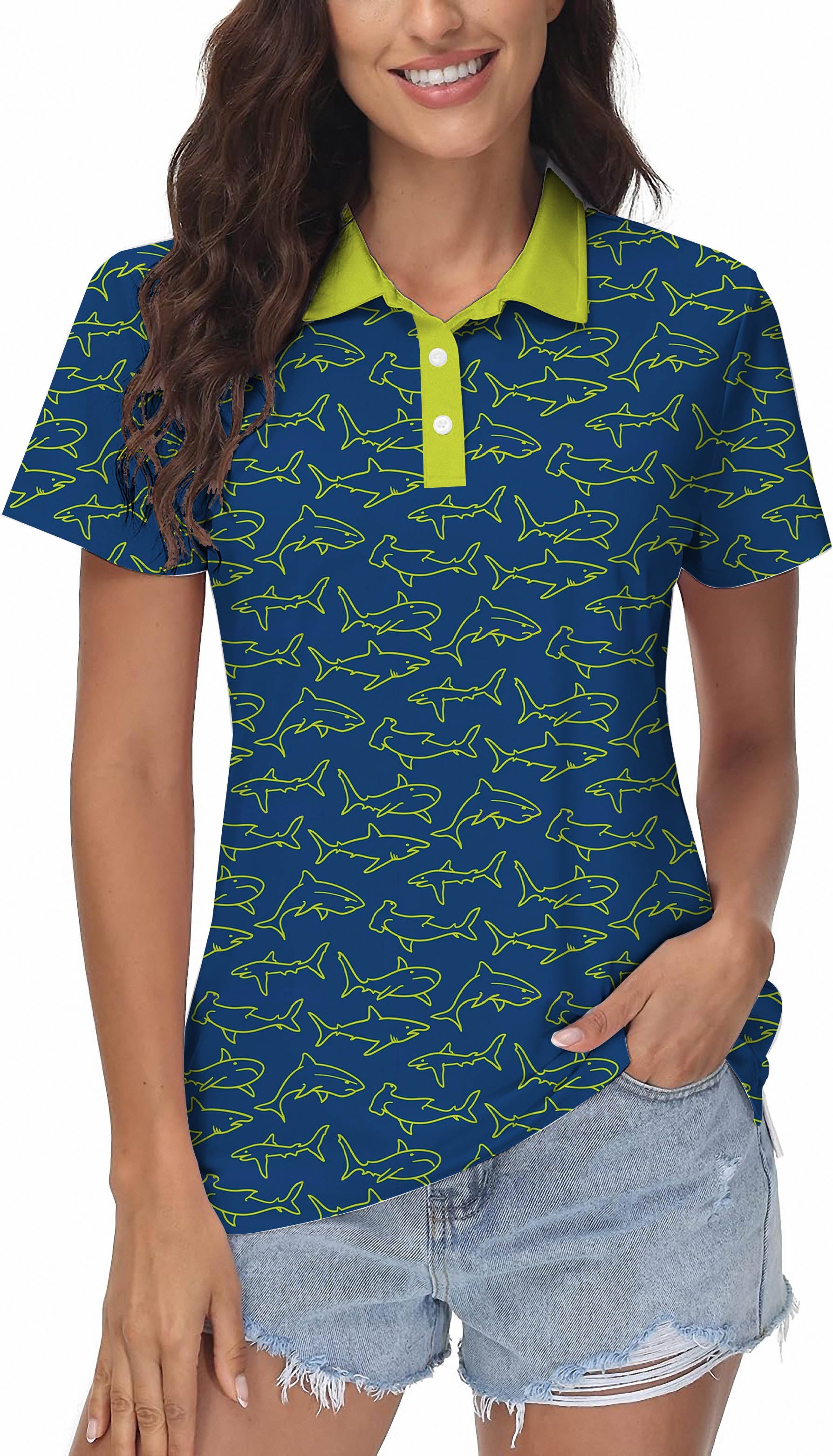 Blue Sharks Women's Golf Polo