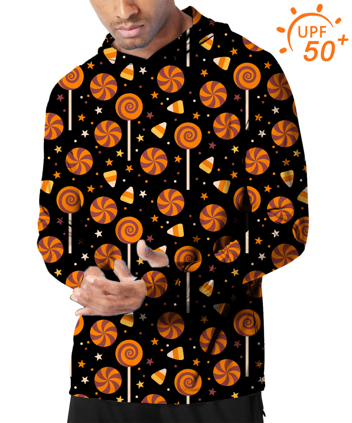 Men's Outdoor Halloween Lollipops Golf Sun Protection Loose Fit hoodies