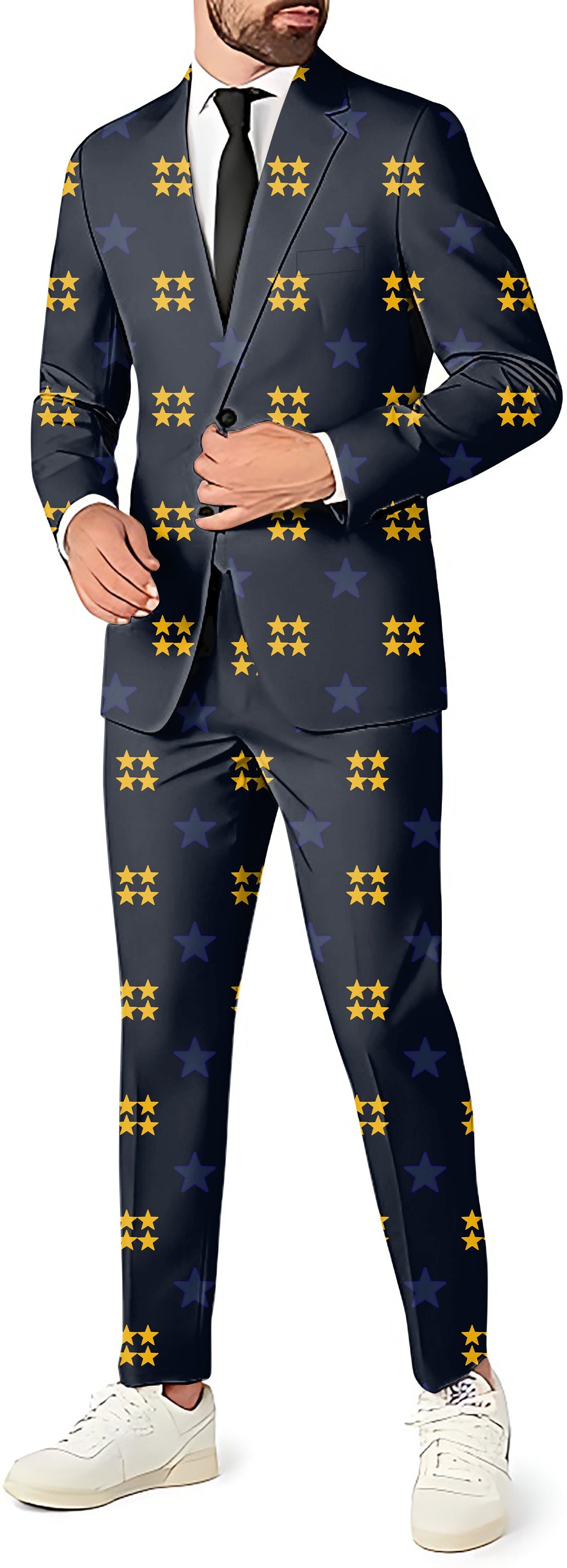 limited edition American Star men's party blazer, pants, and vest suit set in slim fit style
