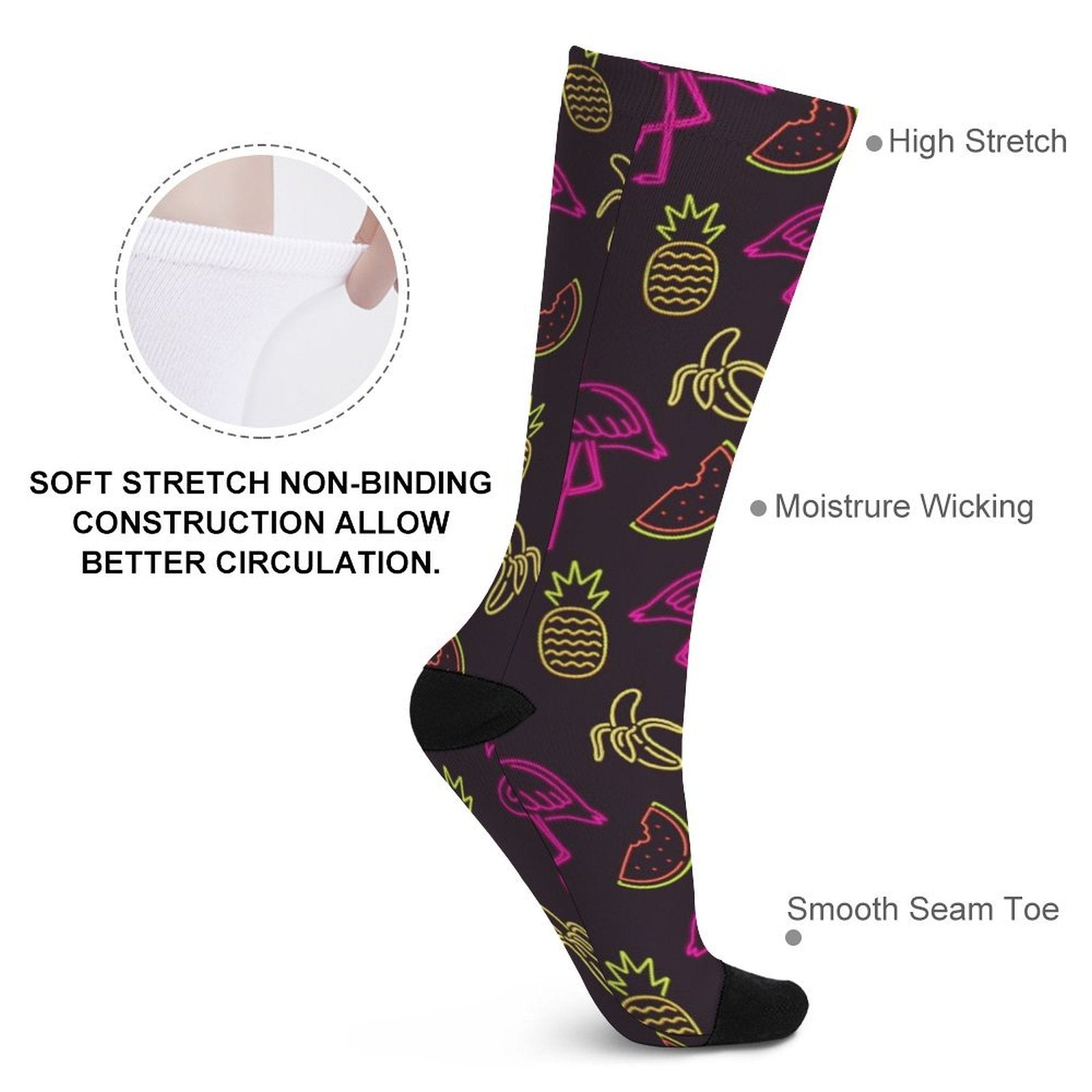 Neon Light Nonsense Prined socks Gifts for Men Women