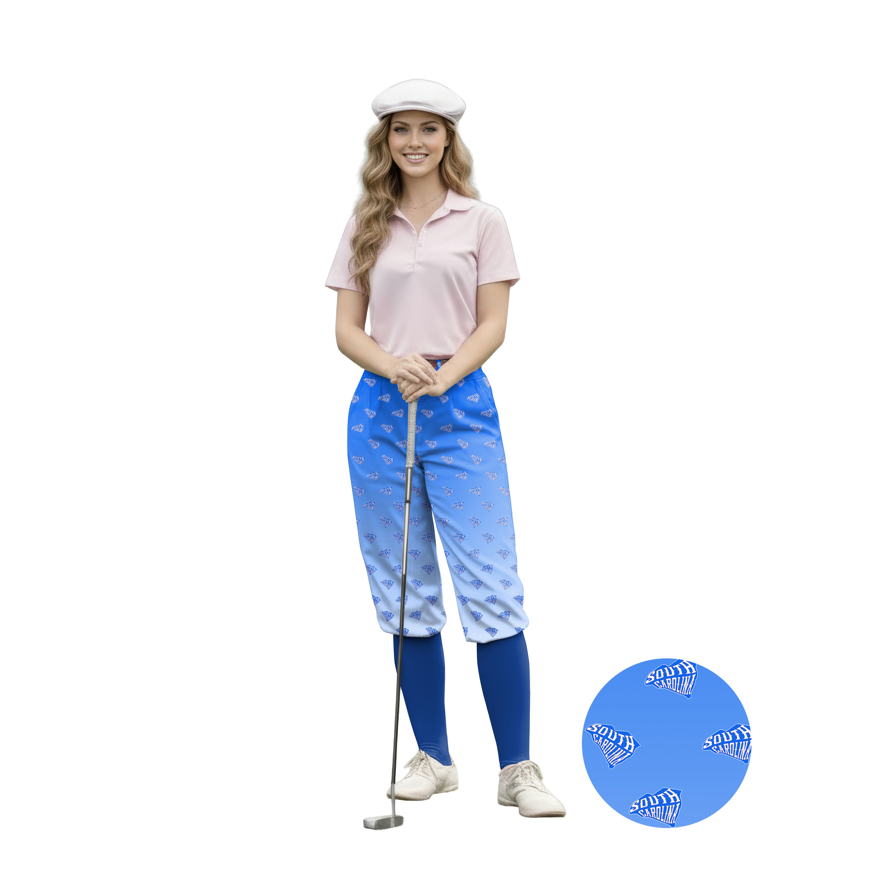 Personalize And Add To Cart Blue South Carolina Womens Golf Knickers Pants