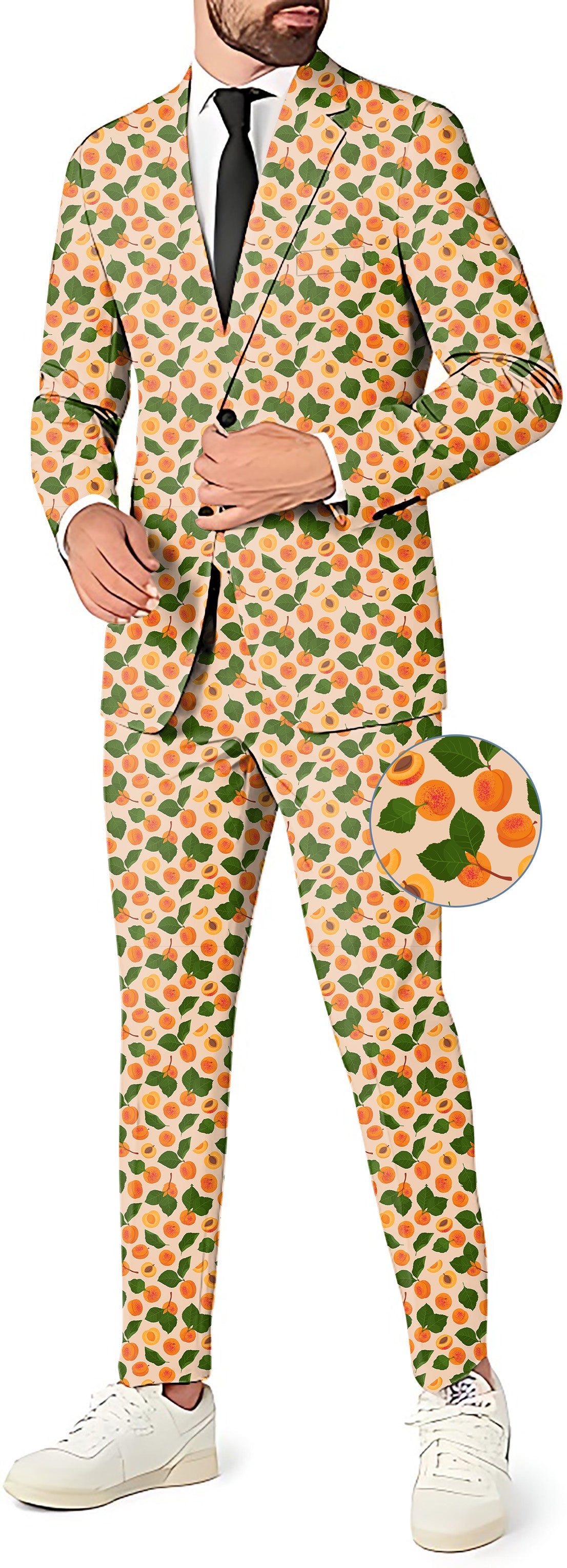 Peach leaves Men's Party Costumes-Theme Party 2 or 3pcs Suit set-Blazer Pants & Vest