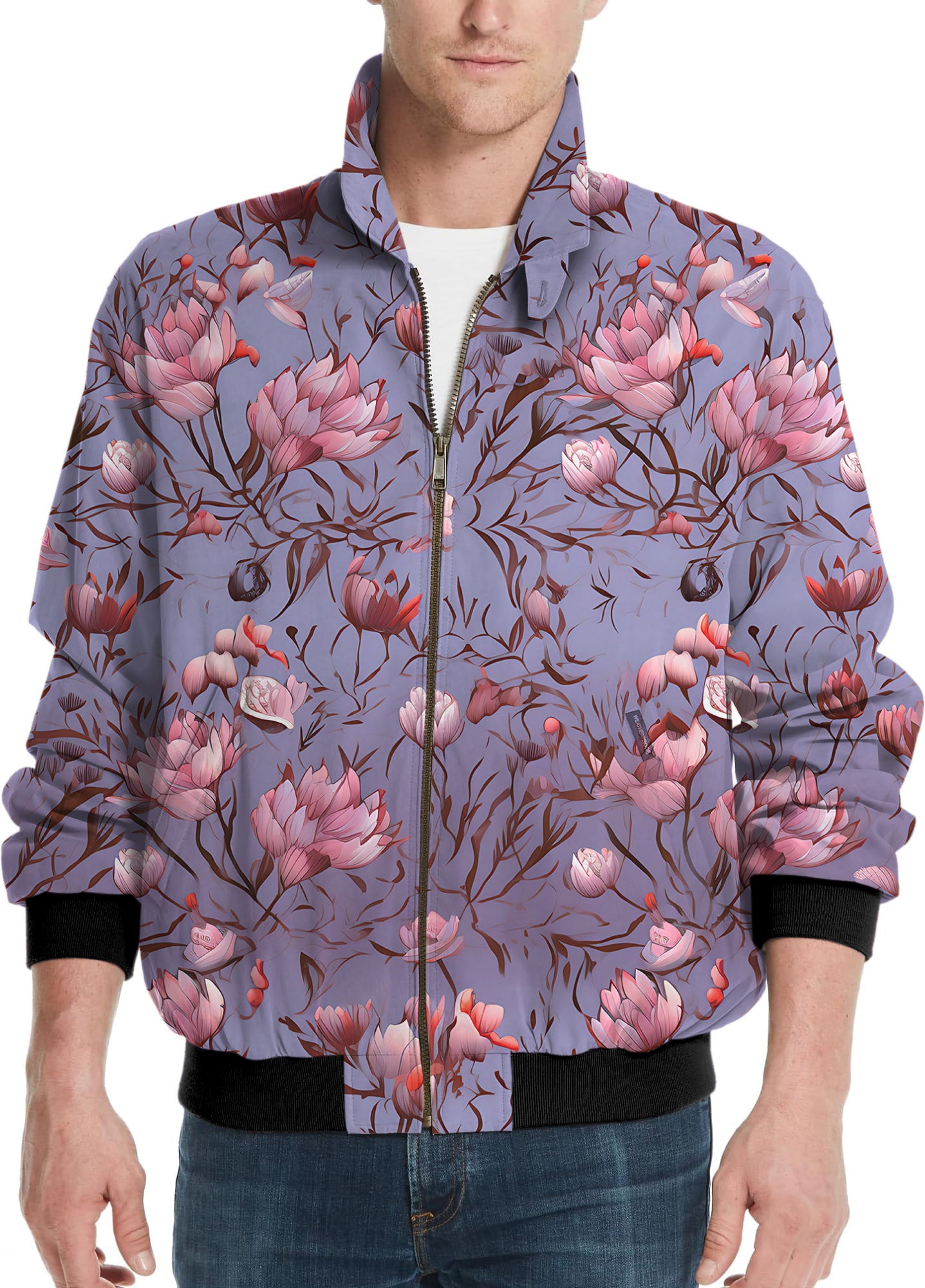 Cherry blossoms-Men's Golf Windbreaker Light Jacket