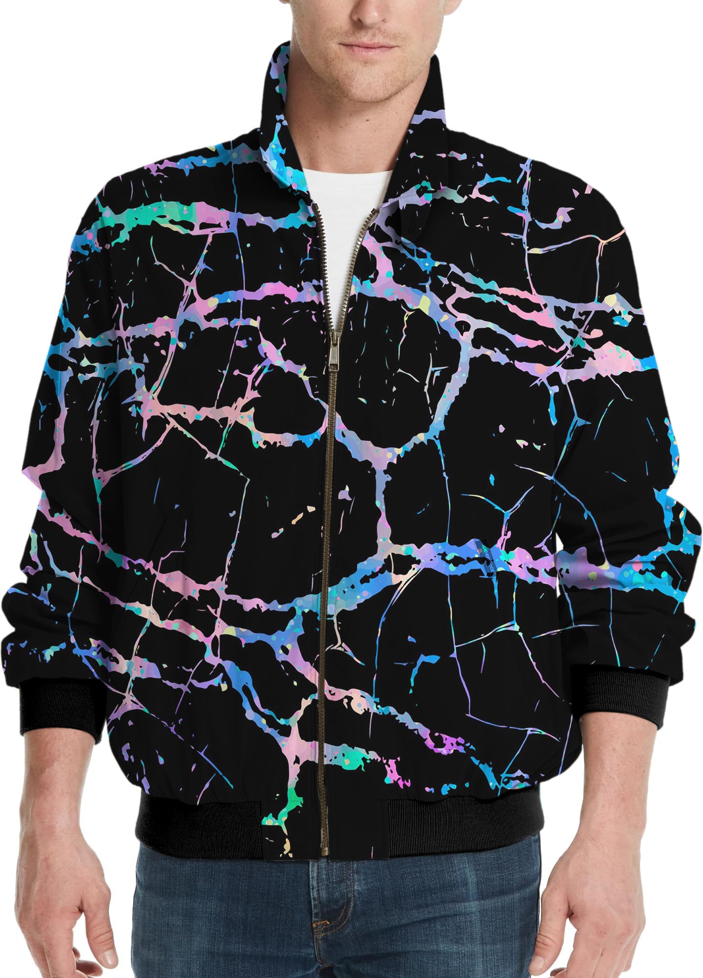 Rainbow Lightning-Men's Golf Windbreaker Light Jacket
