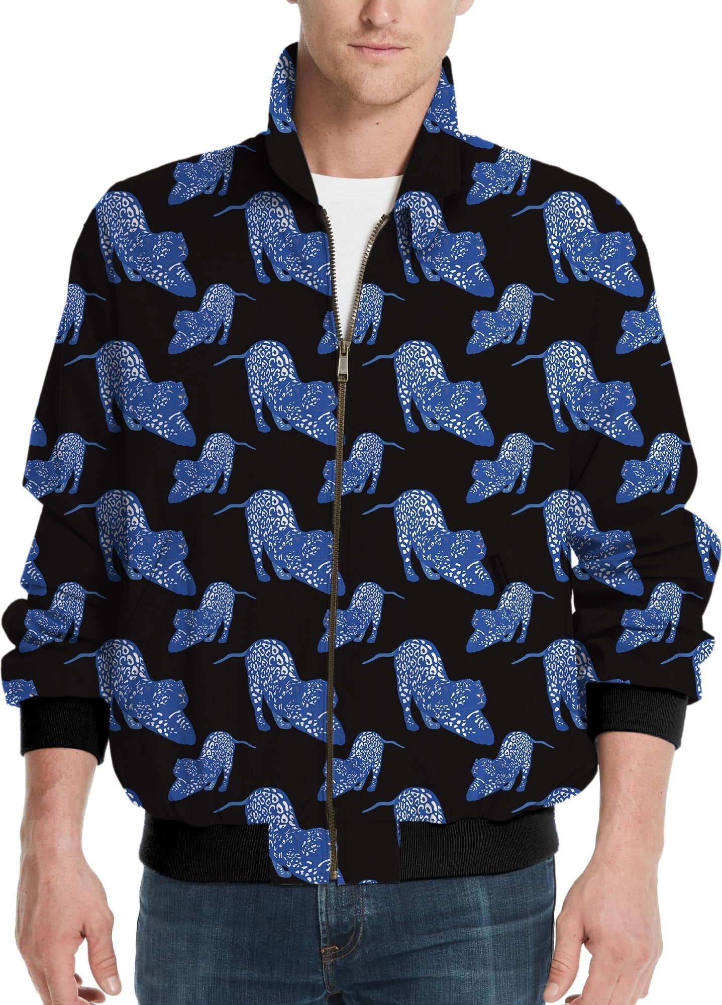 Blue Jaguar Men's Golf Windbreaker Light Jacket