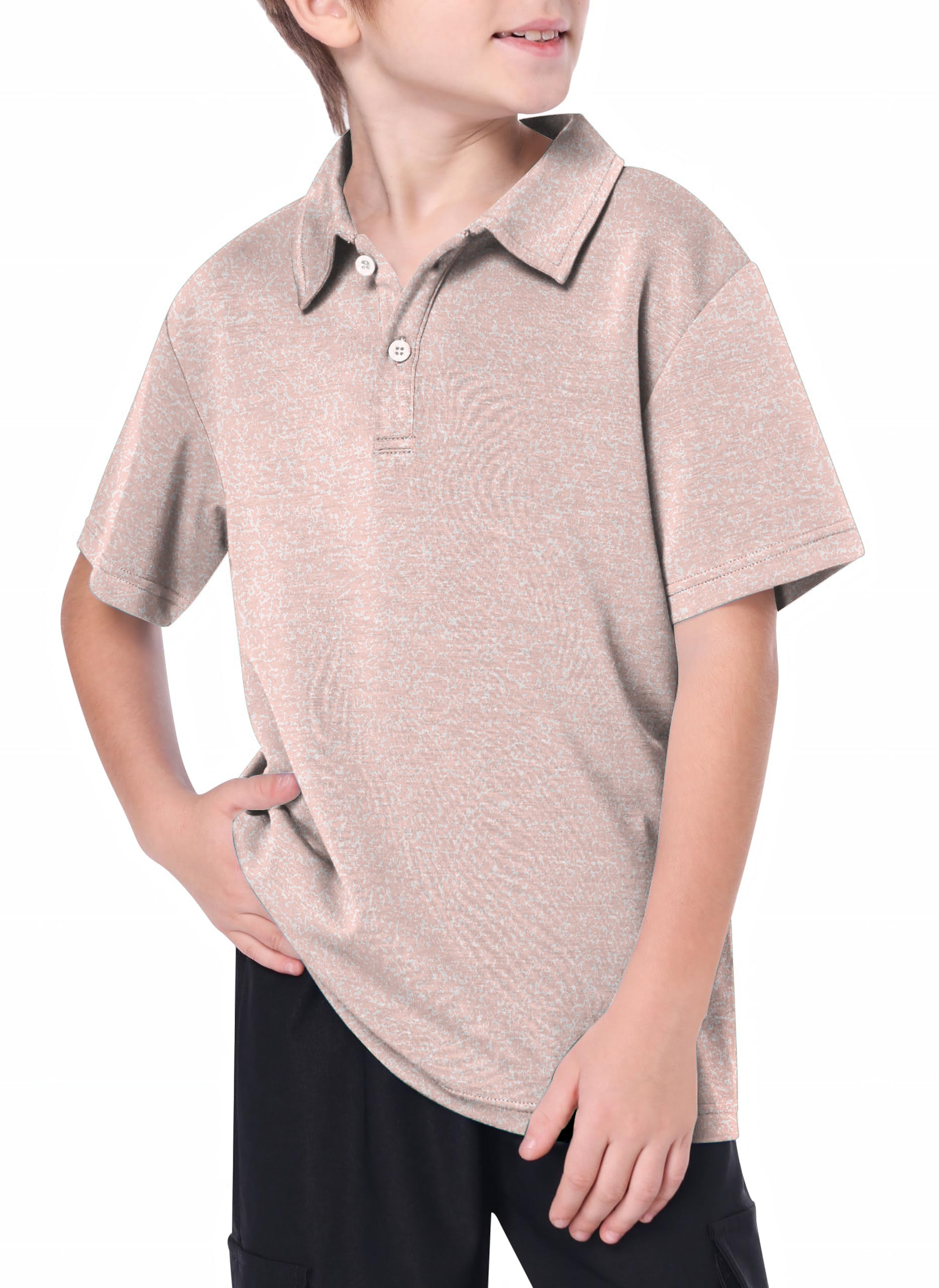 Youth Peach Performance Golf Polo