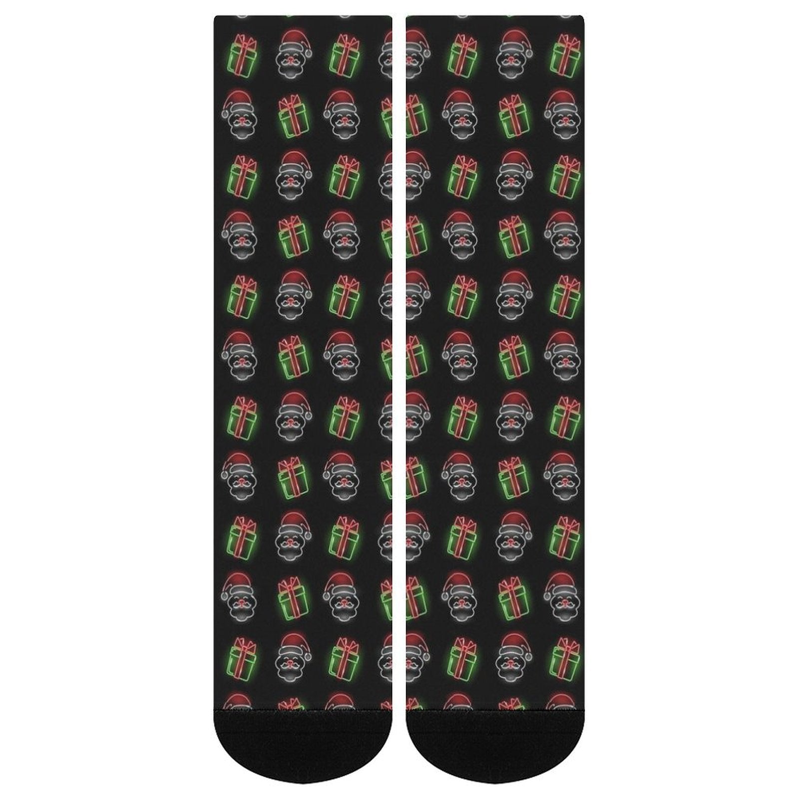 Neon Santa's Gifts Prined socks Gifts for Men Women