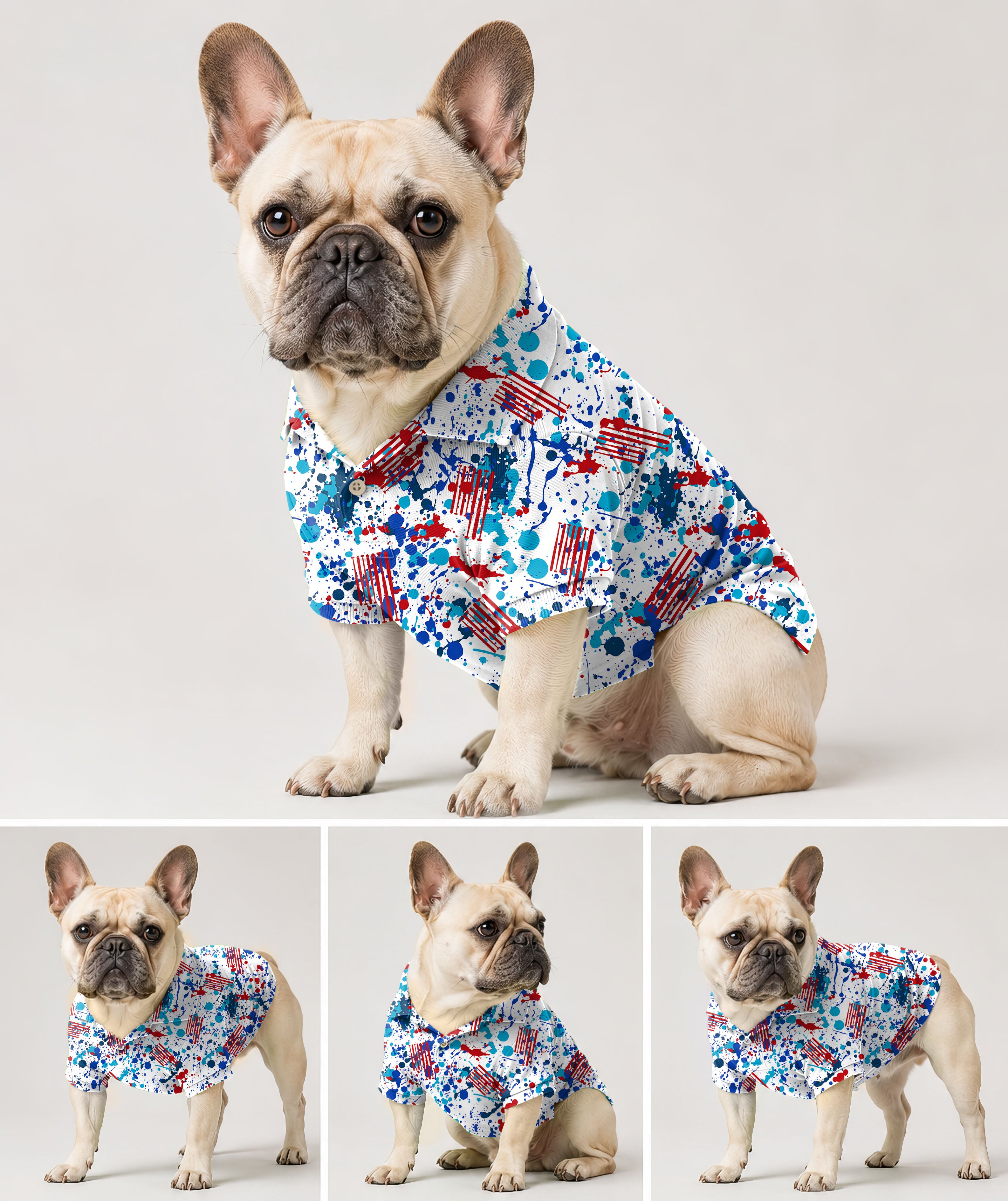 Dog's graffiti golf polo