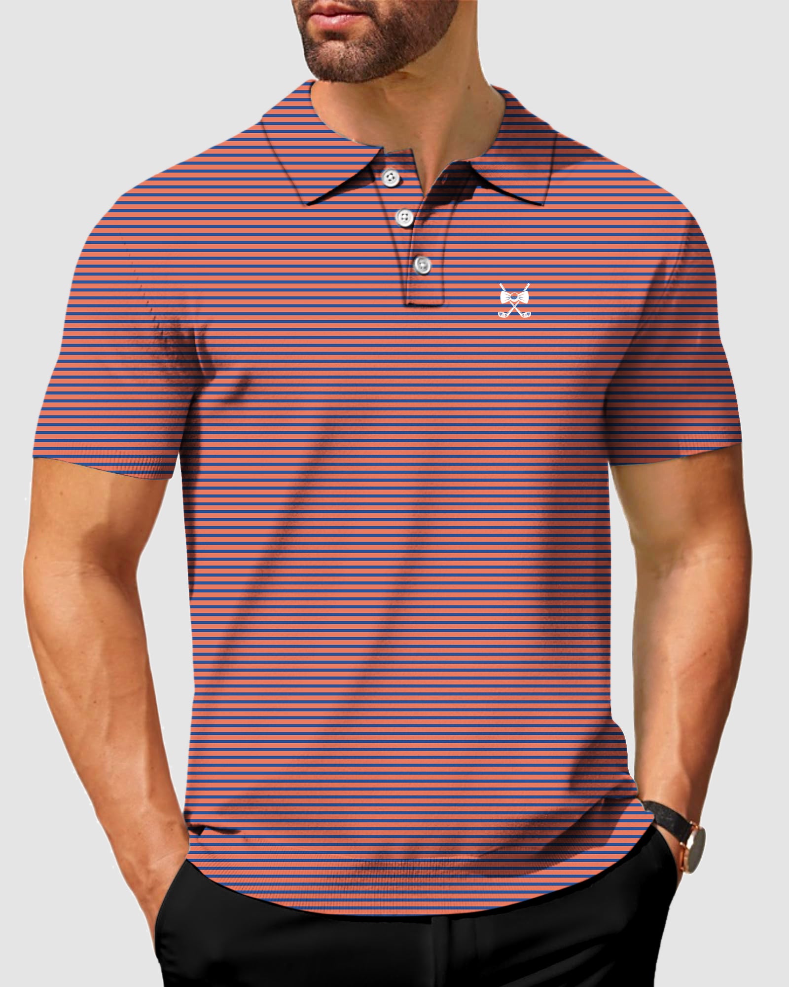 Men's Chicago MVP Orange Golf Polo