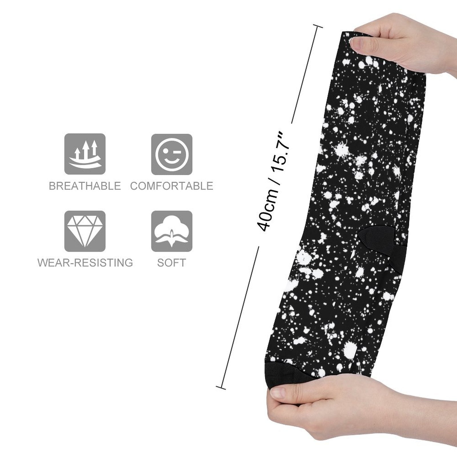 ZEBRA SPLATTER Prined socks Gifts for Men Women