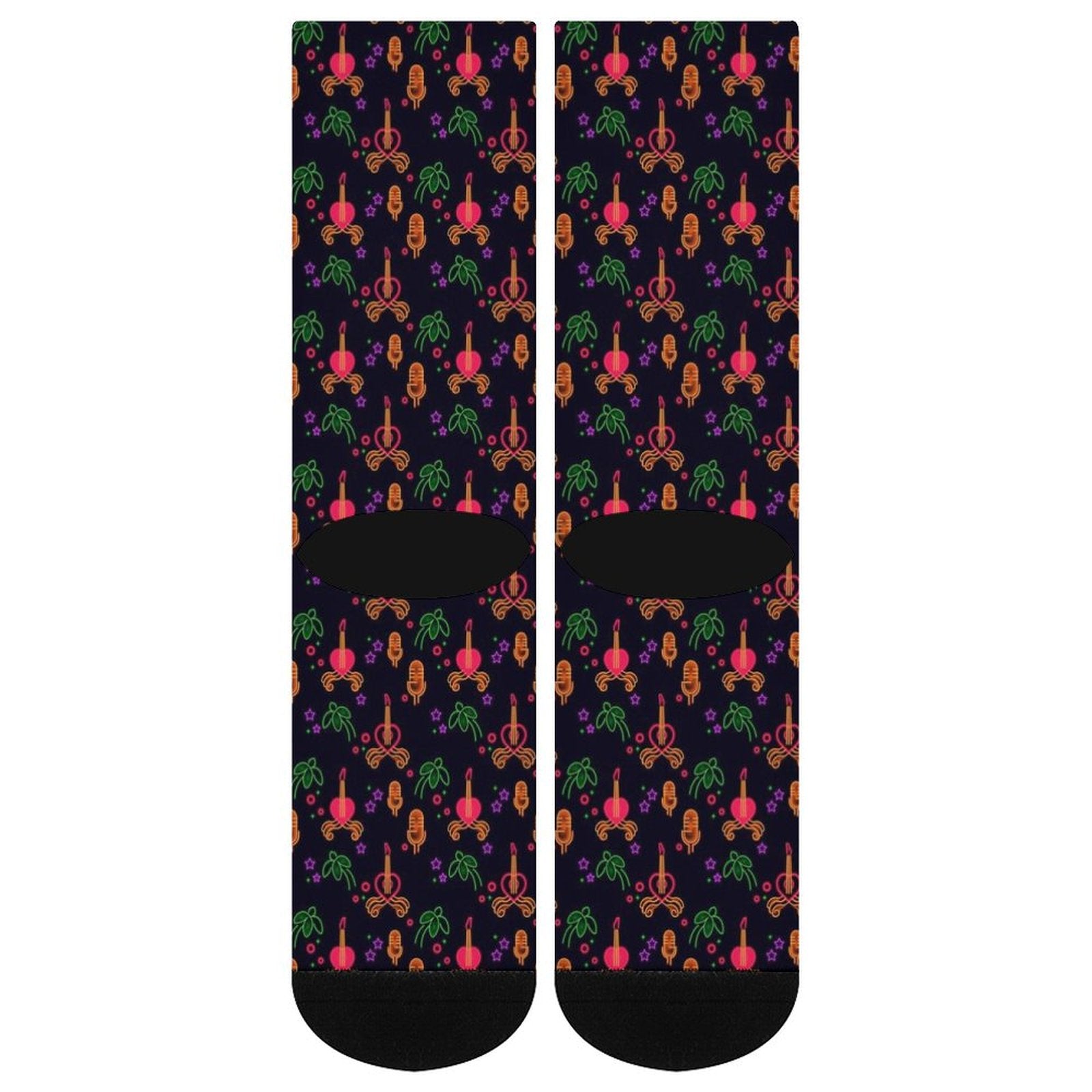 Neon guitar Prined socks Gifts for Men Women