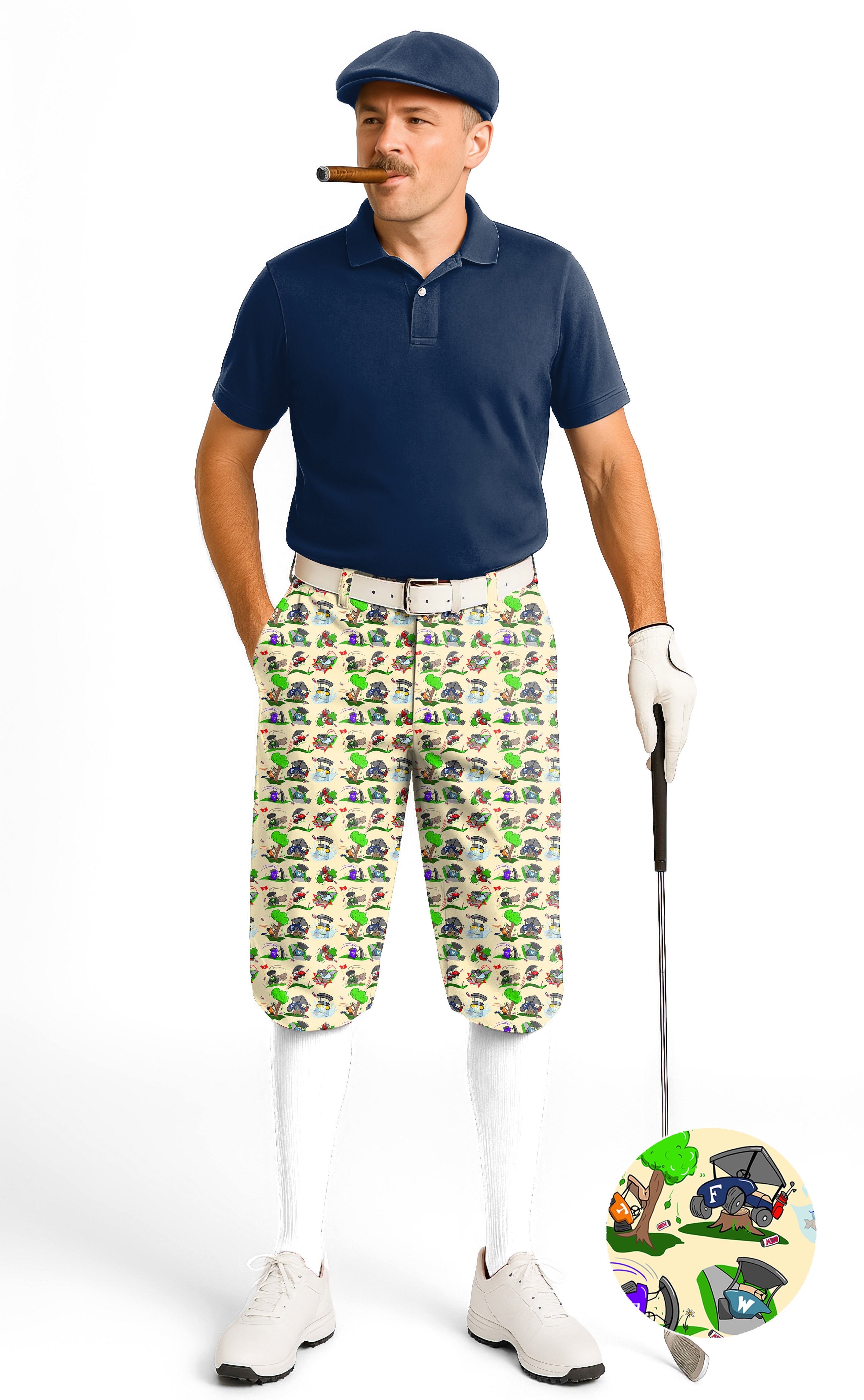 Don’t Drink & Drive Designer style Men's Golf Knickers Pants