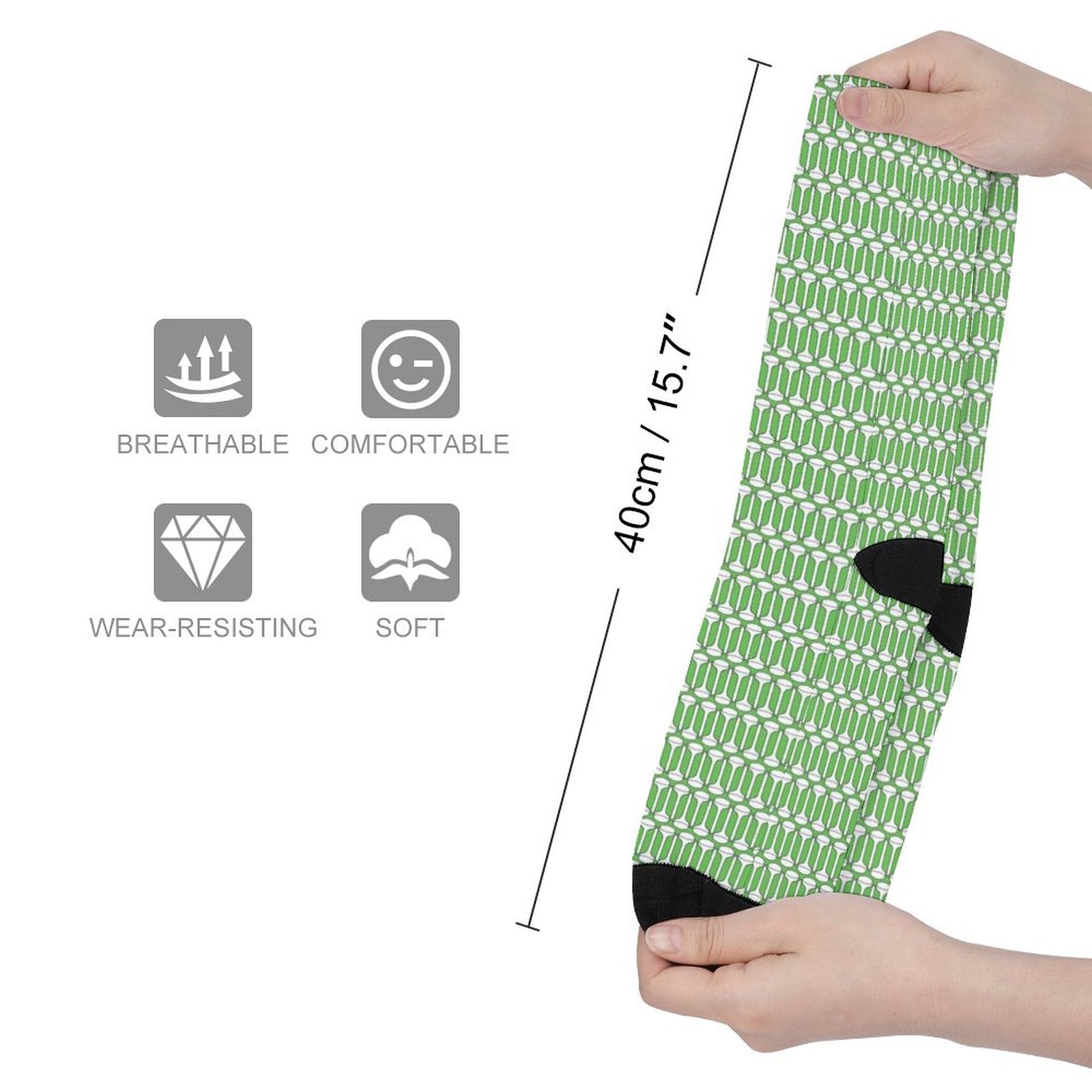 green dings Prined socks Gifts for Men Women